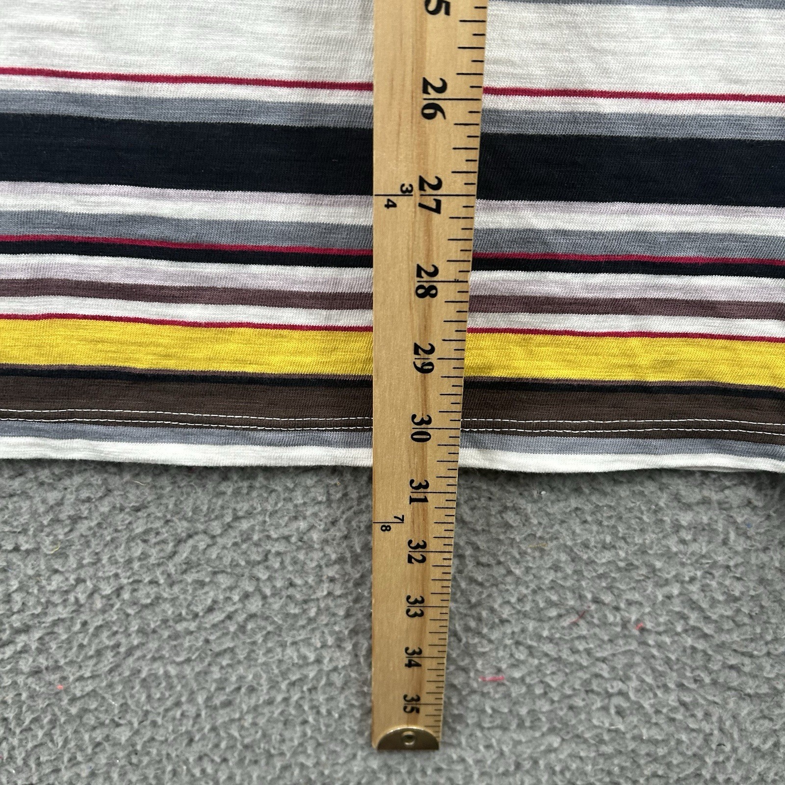 Guess Shirt Men Large Black Brown Yellow Red White Striped Rap Tee Originals USA