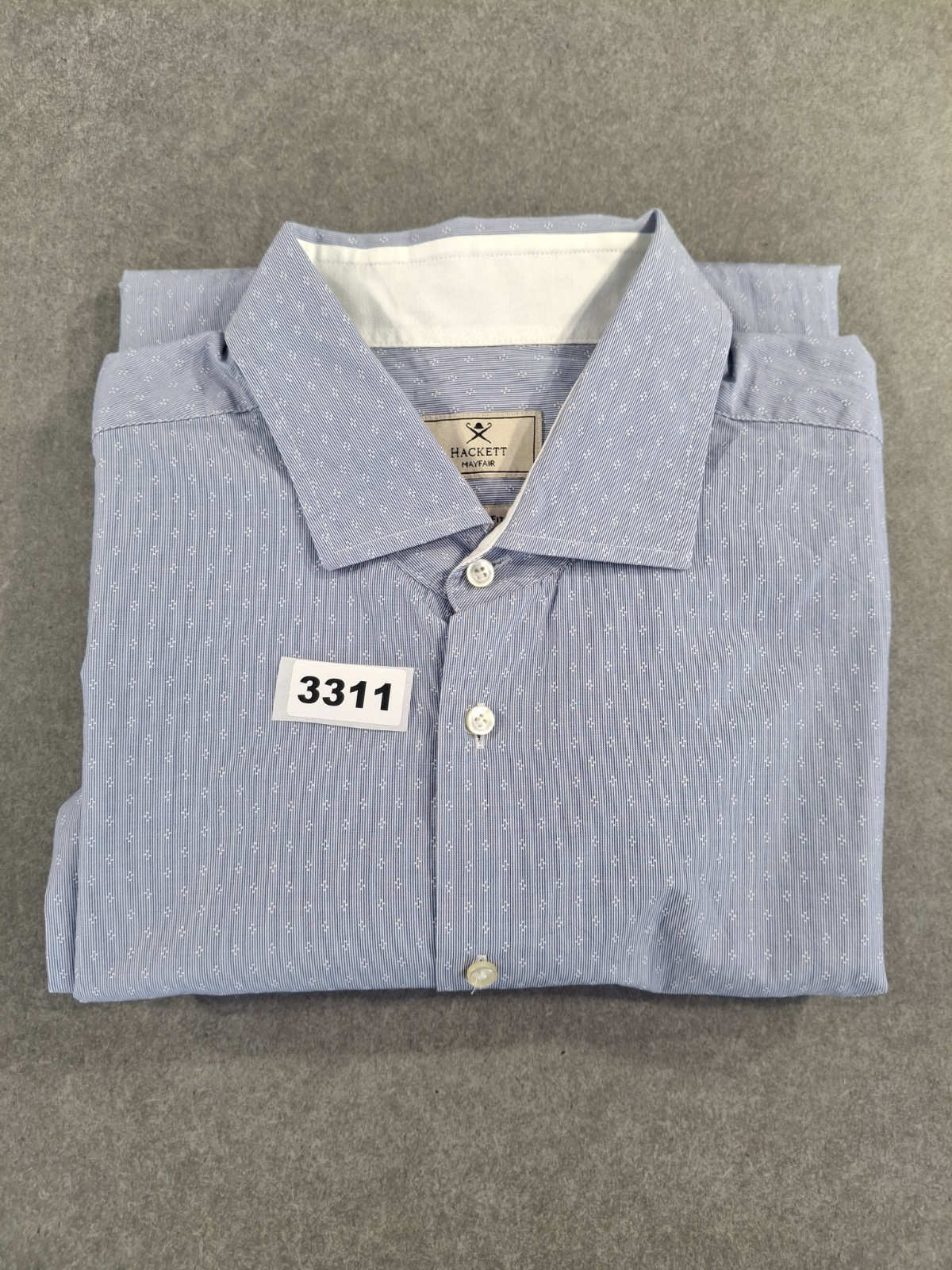 Hackett Mayfair Mens Navy Stripe Shirt 3XL Slim Fit 100% Cotton 48″ Ch Bulgaria