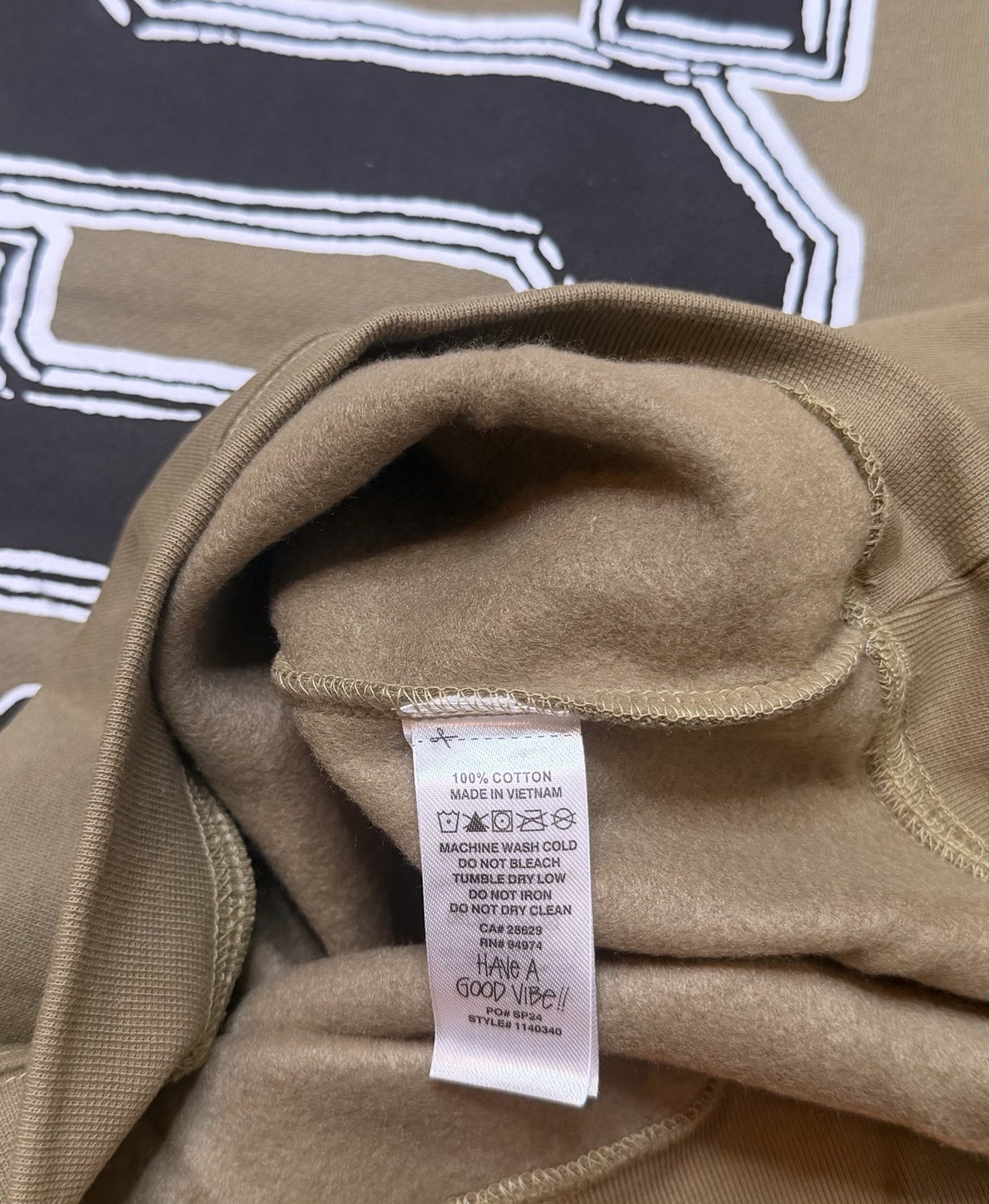 Stussy State Men’s Crew Sweatshirt NFC Tag Color Green Size Medium
