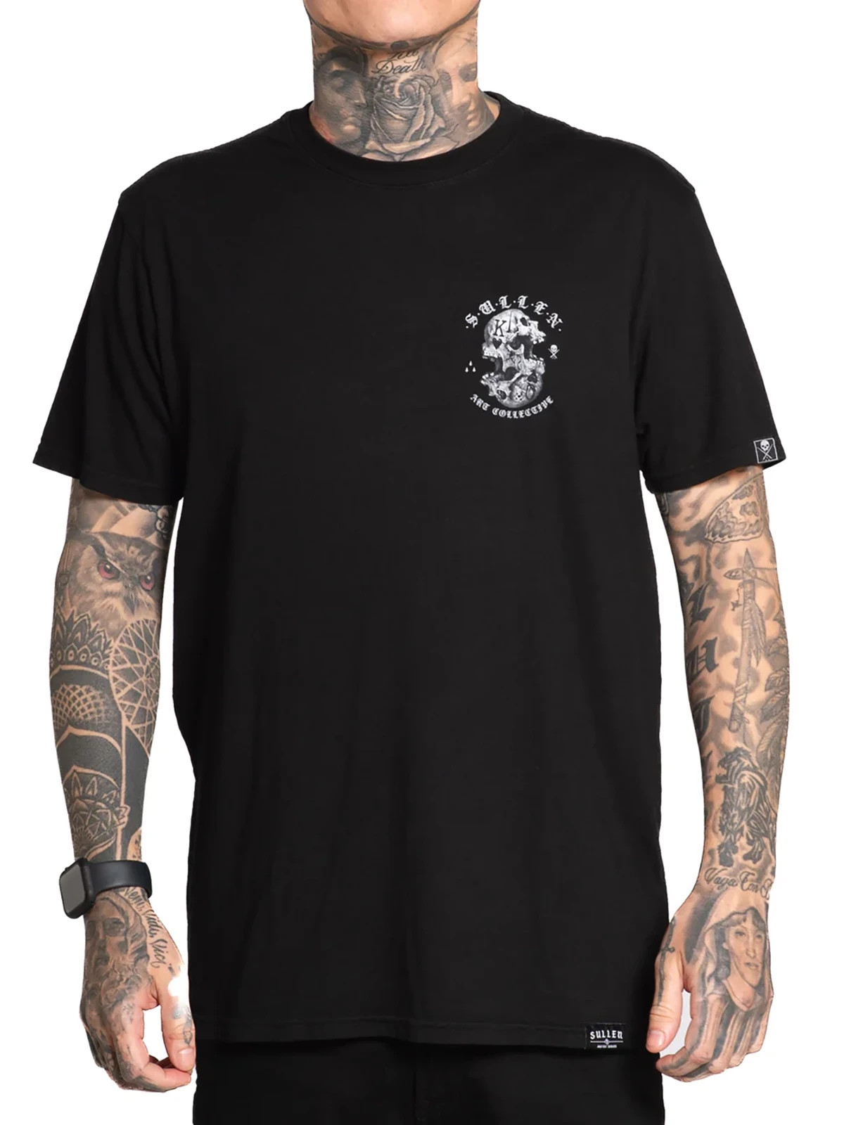 Sullen Men’s Monarchy Short Sleeve Premium T-shirt Skull Cards Tattoo Style Tee