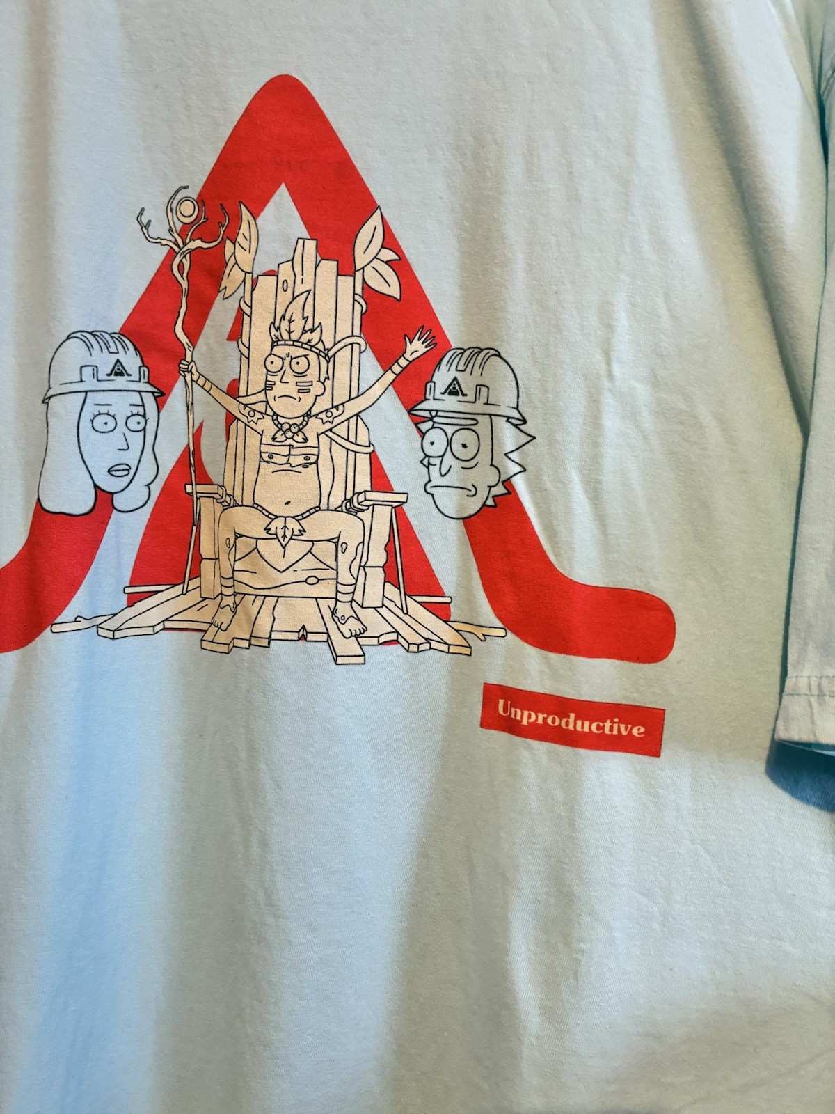 Rick and Morty Loot Crate Exclusive T-Shirt Men’s 2XL Blue Unproductive Tee .
