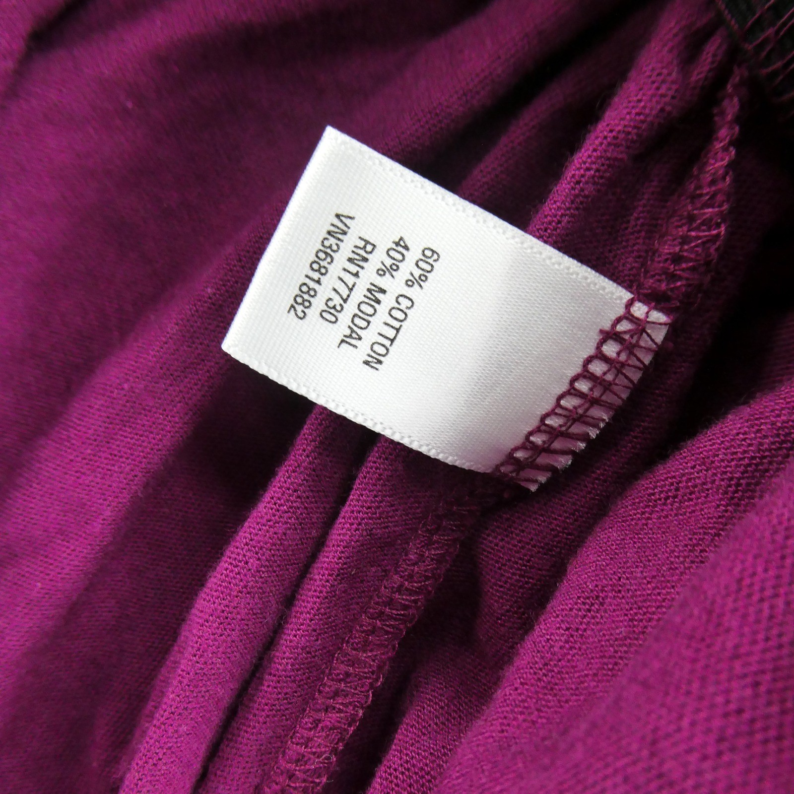 Jovovich-Hawk Top Womens Extra Small GO International Purple Ruffle Cotton Modal