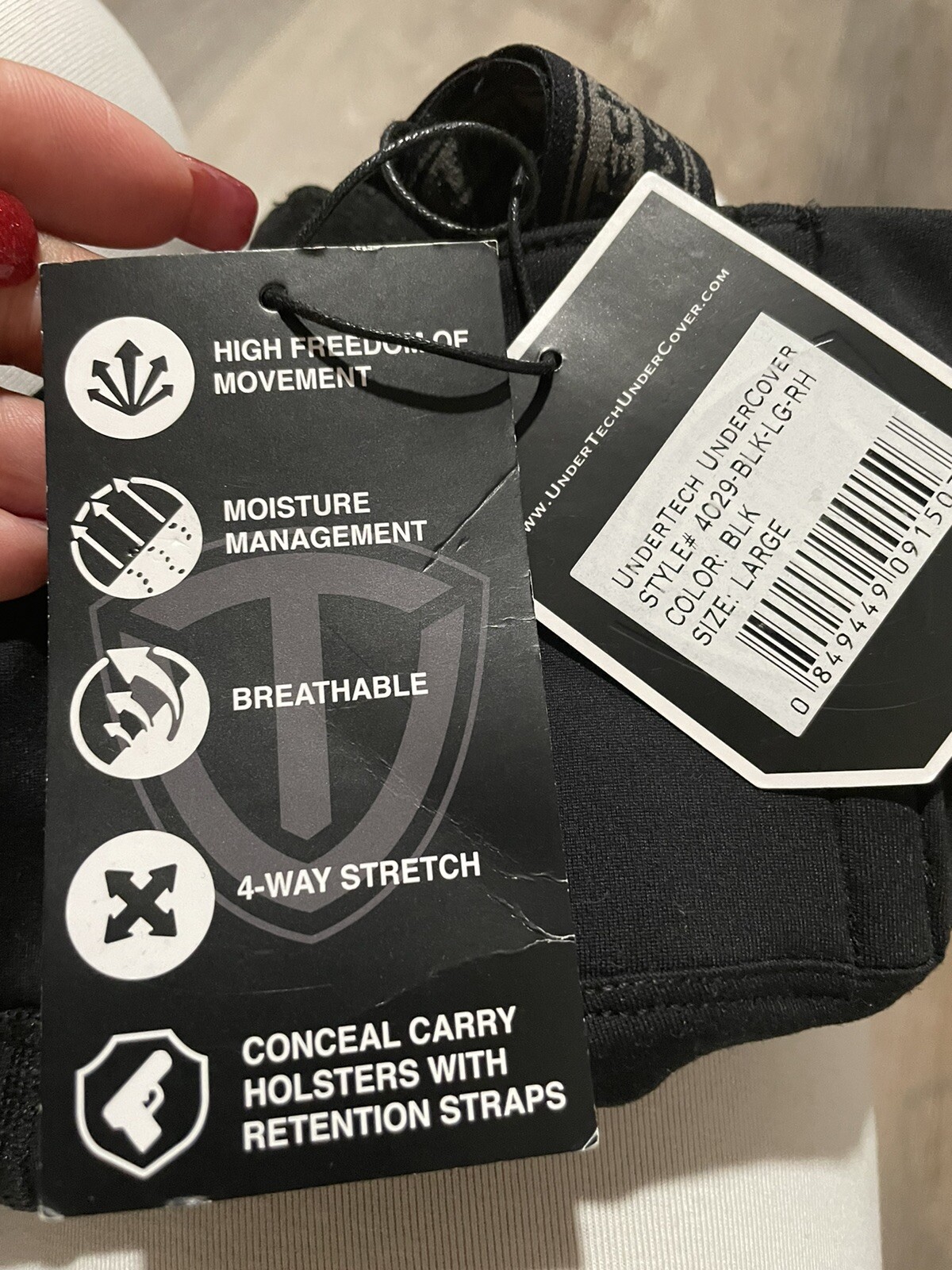 UnderTech UnderCover Original Concealment Crop Leggings L New