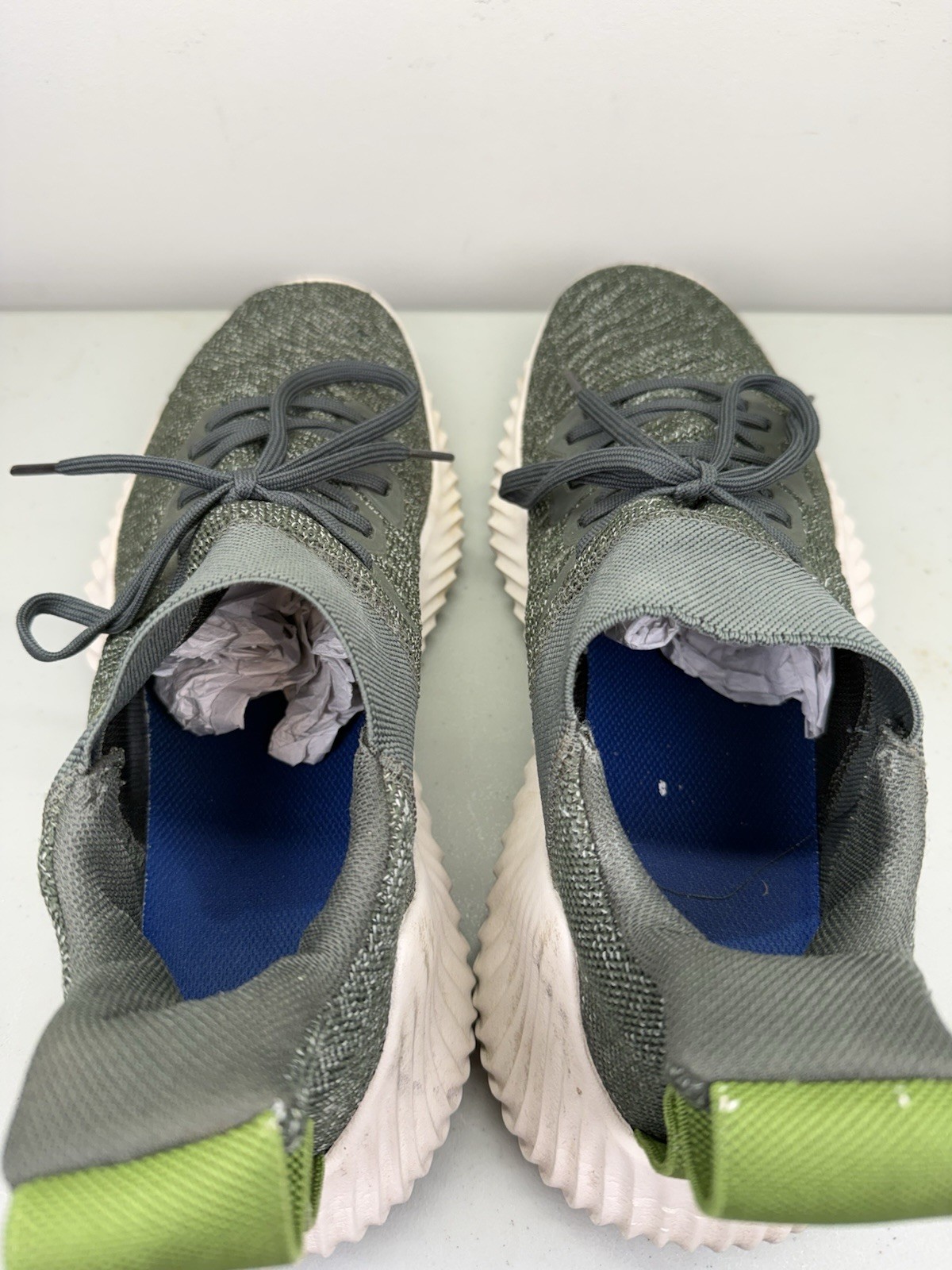 ADIDAS Olive Green AlphaBounce Athletic Running Sneakers MENS 12.5 47 1/3 Shoes