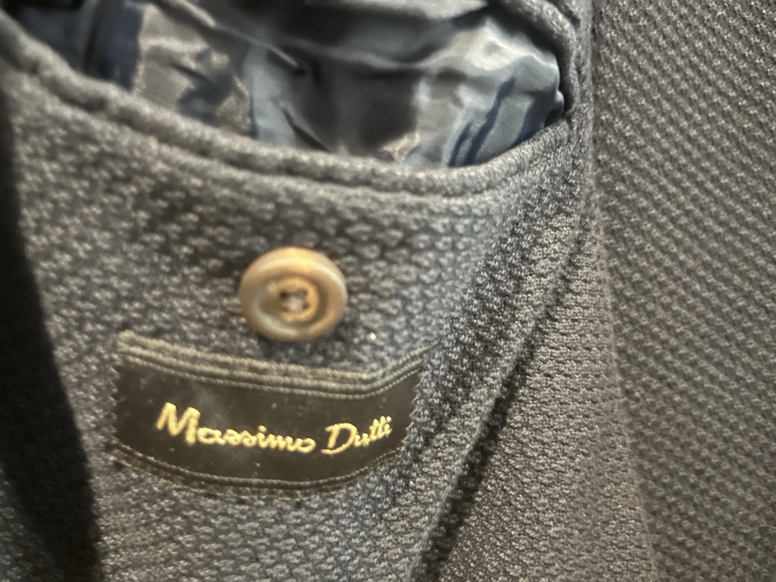 Massimo Dutti Men Extra Fine Cotton Blazer Jacket Size EU: 58 US: 48