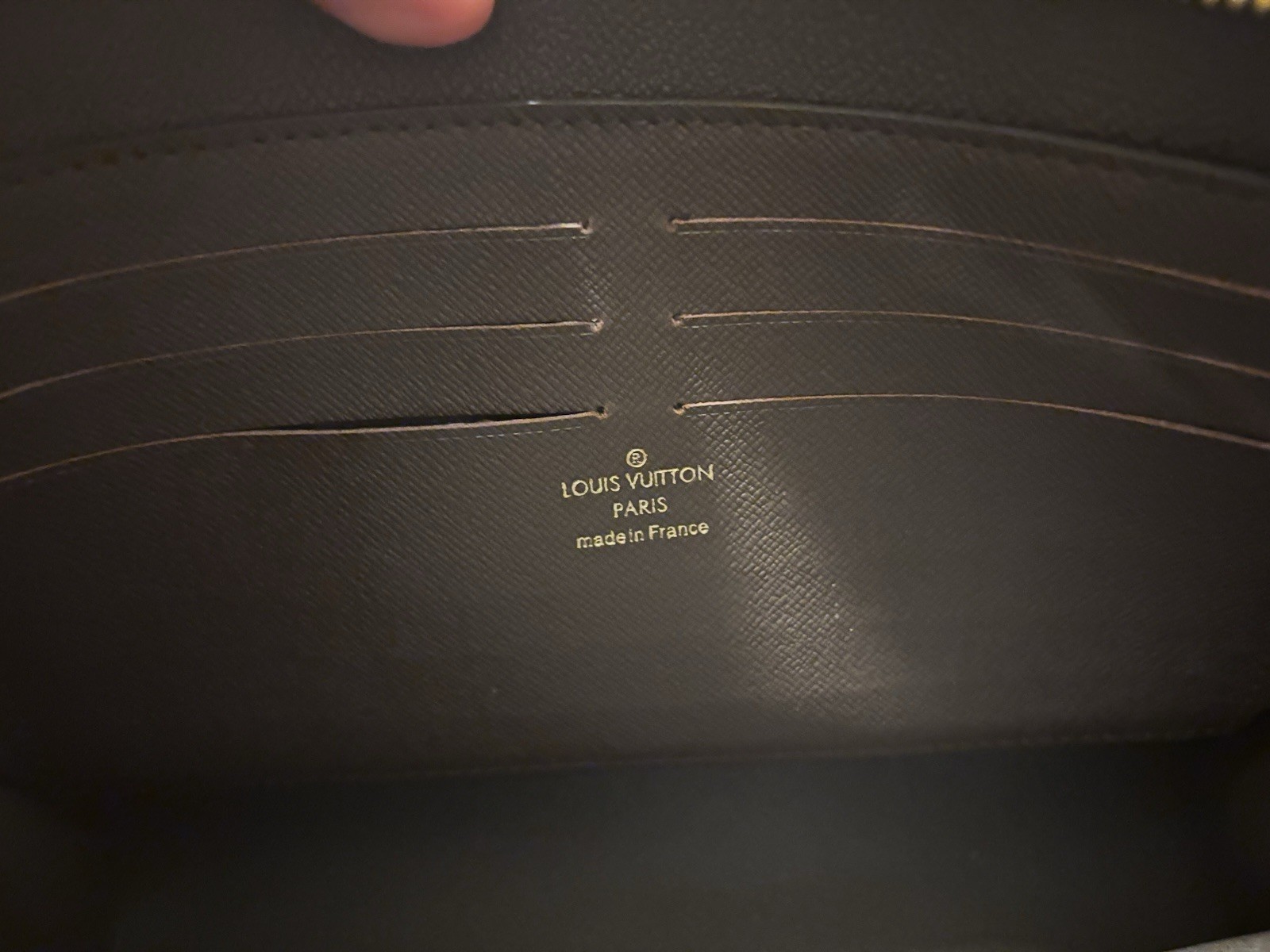 Louis Vuitton Monogram Zip Pochette Crossbody Bag Brown Gold Hardware