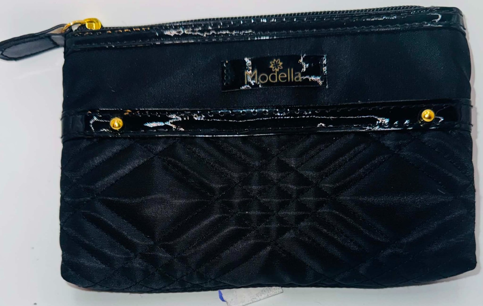 Handbag “Modella” Black Faux leather Shiny Tim Makeup Bag Pre-Owned