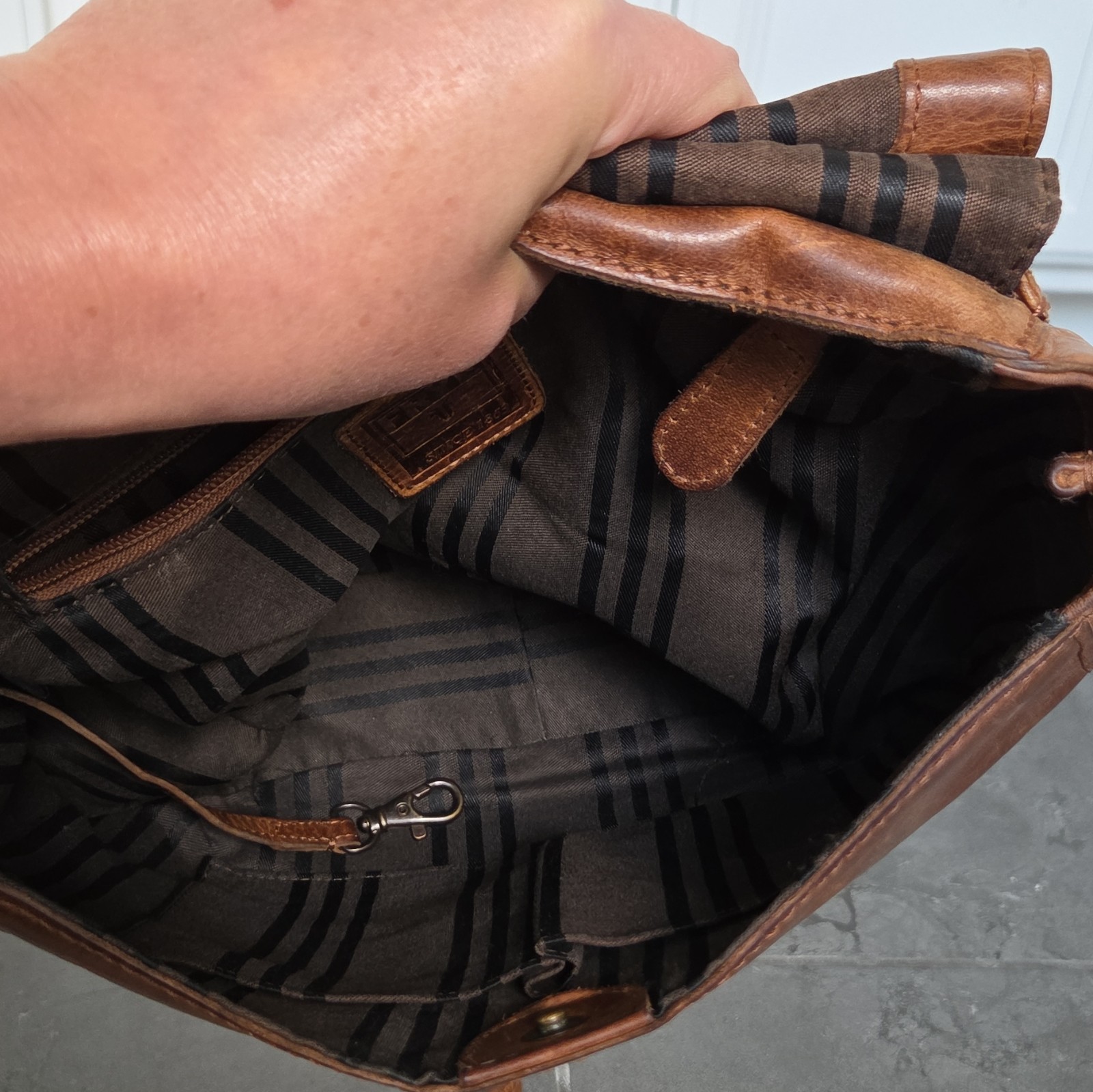 Frye Melissa Cognac Saddle Bag Crossbody
