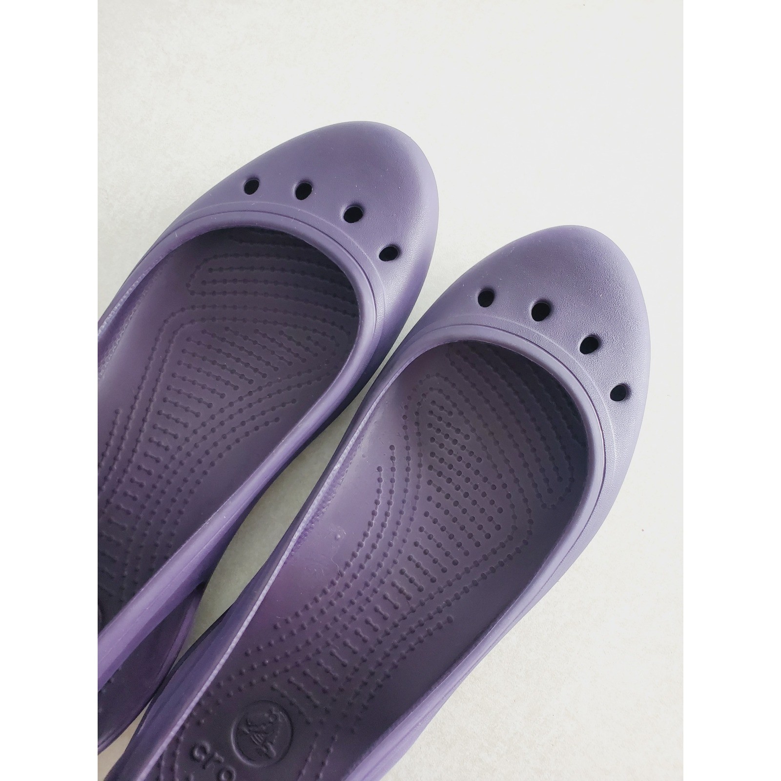 Crocs Kadee Flat Purple Slip On Comfort Casual Walking Shoes Women 9