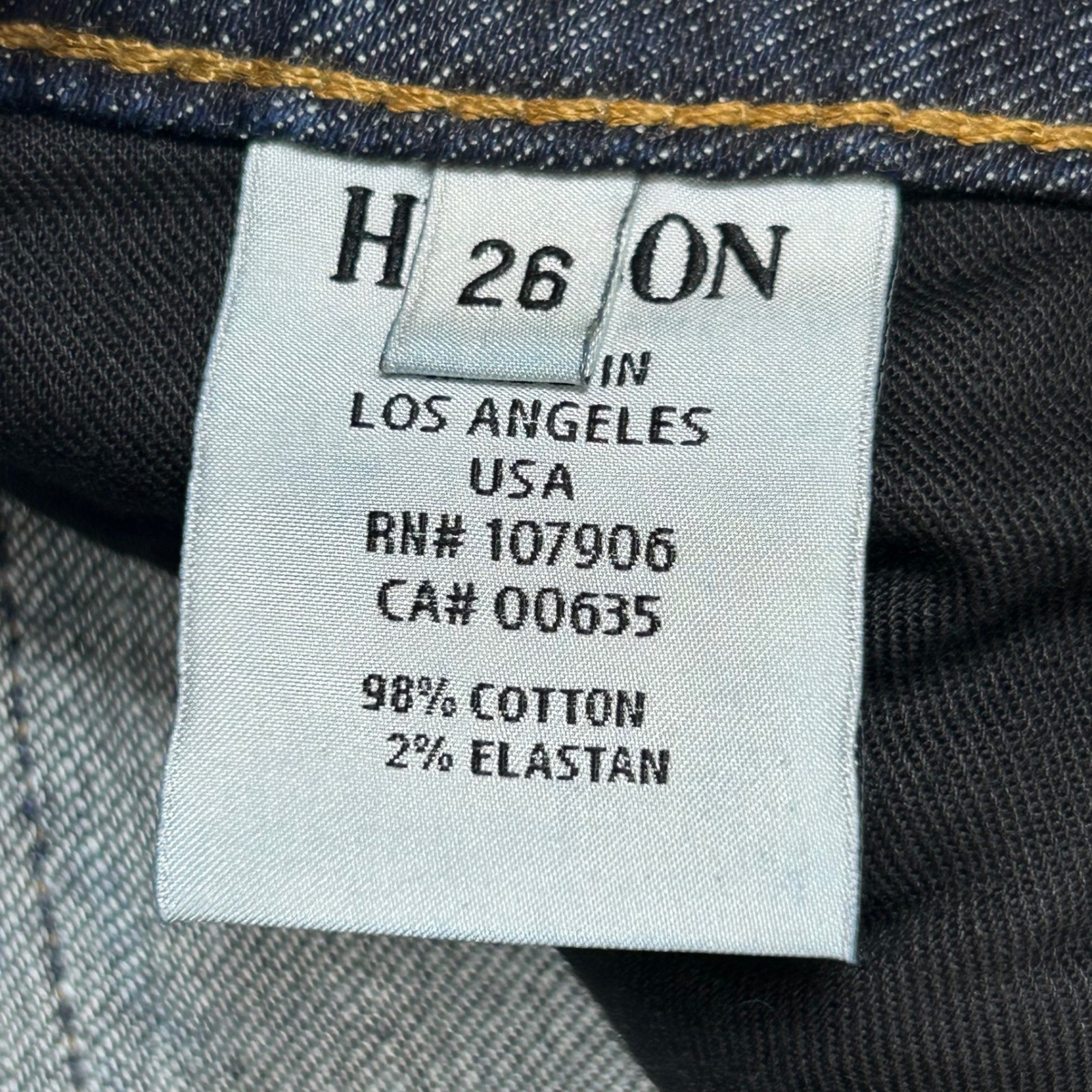 Hudson Signature Bootcut Jeans Dark Wash Flap Pocket Low Rise 28 Made in USA