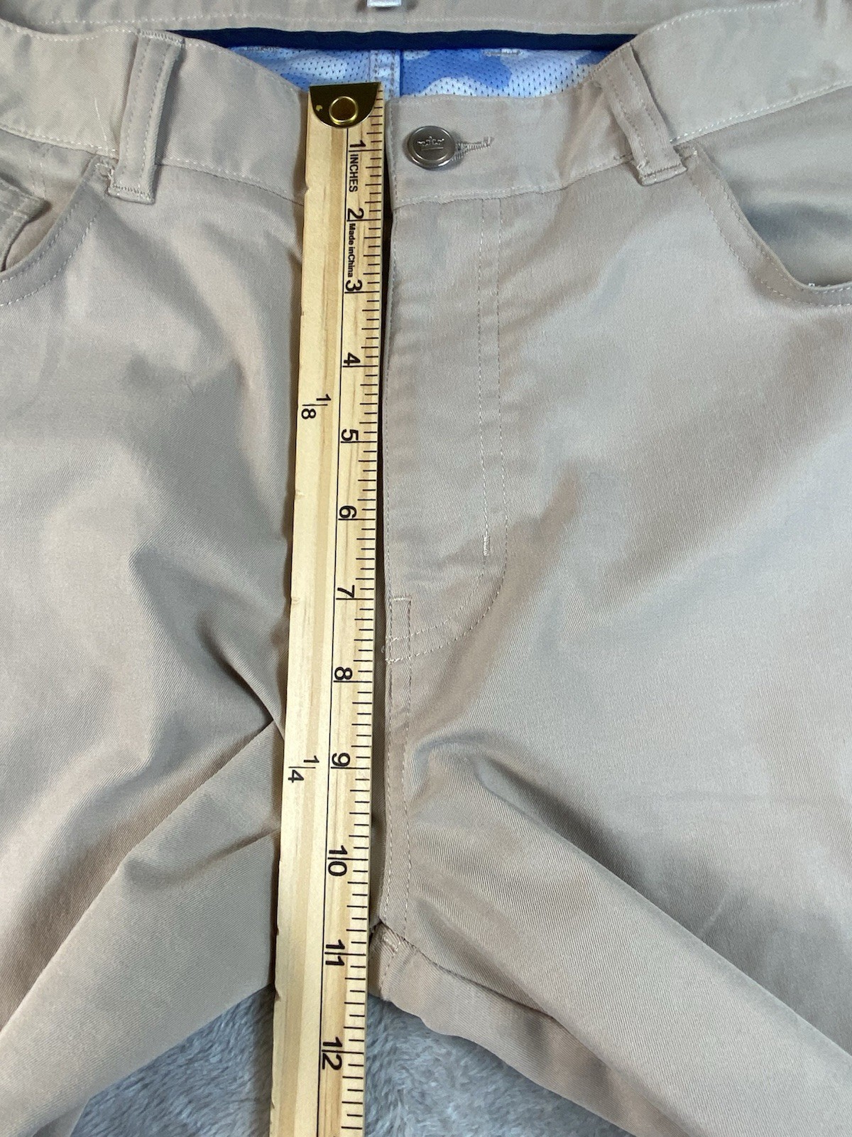 Peter Millar Crown Sport Performance Pants 35×34 Khaki Golf Travel