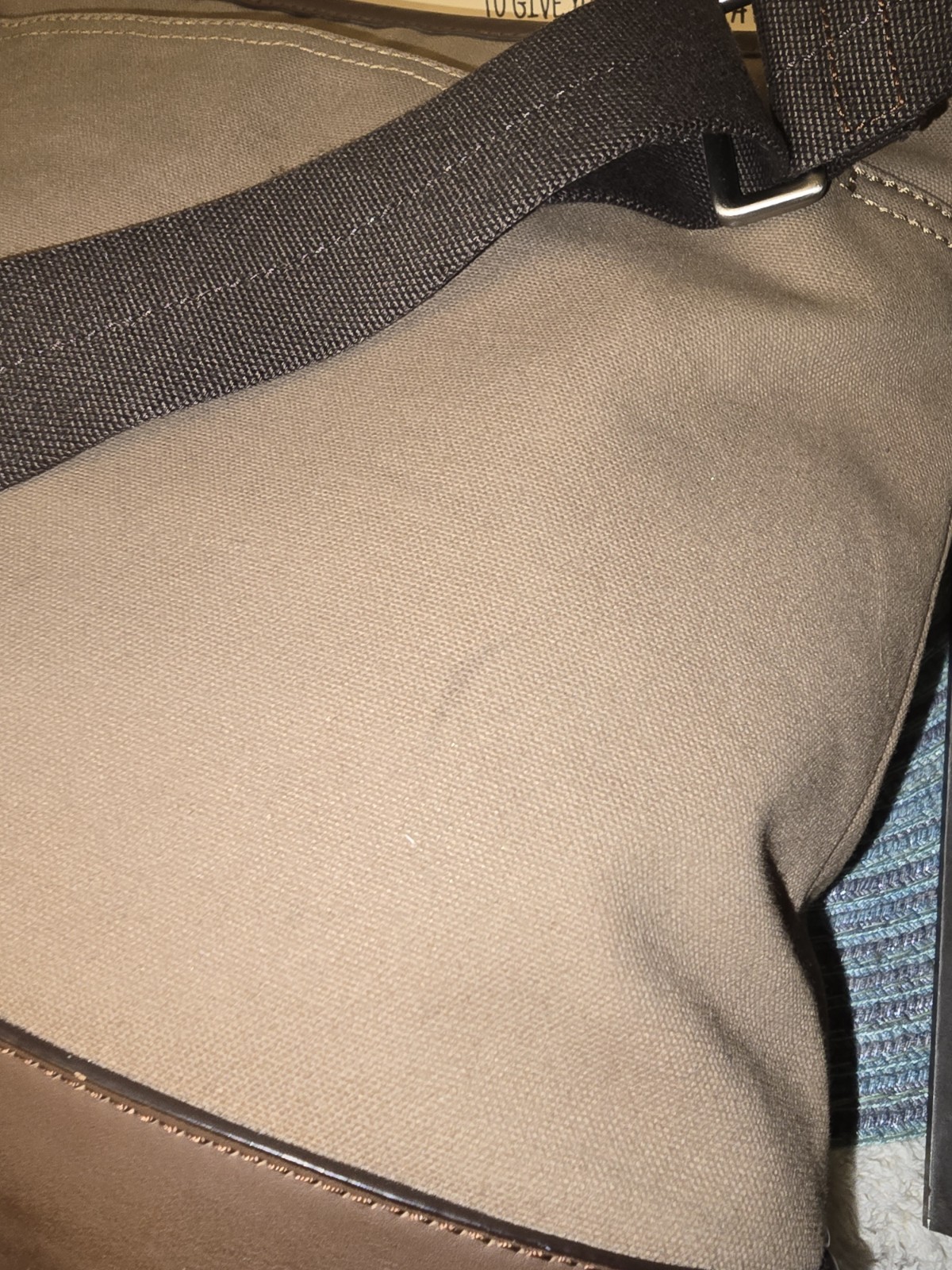 COACH KHAKI BROWN CAMDEN CANVAS ZIP TOP CROSSBODY (F70820) EXCELLENT CONDITION
