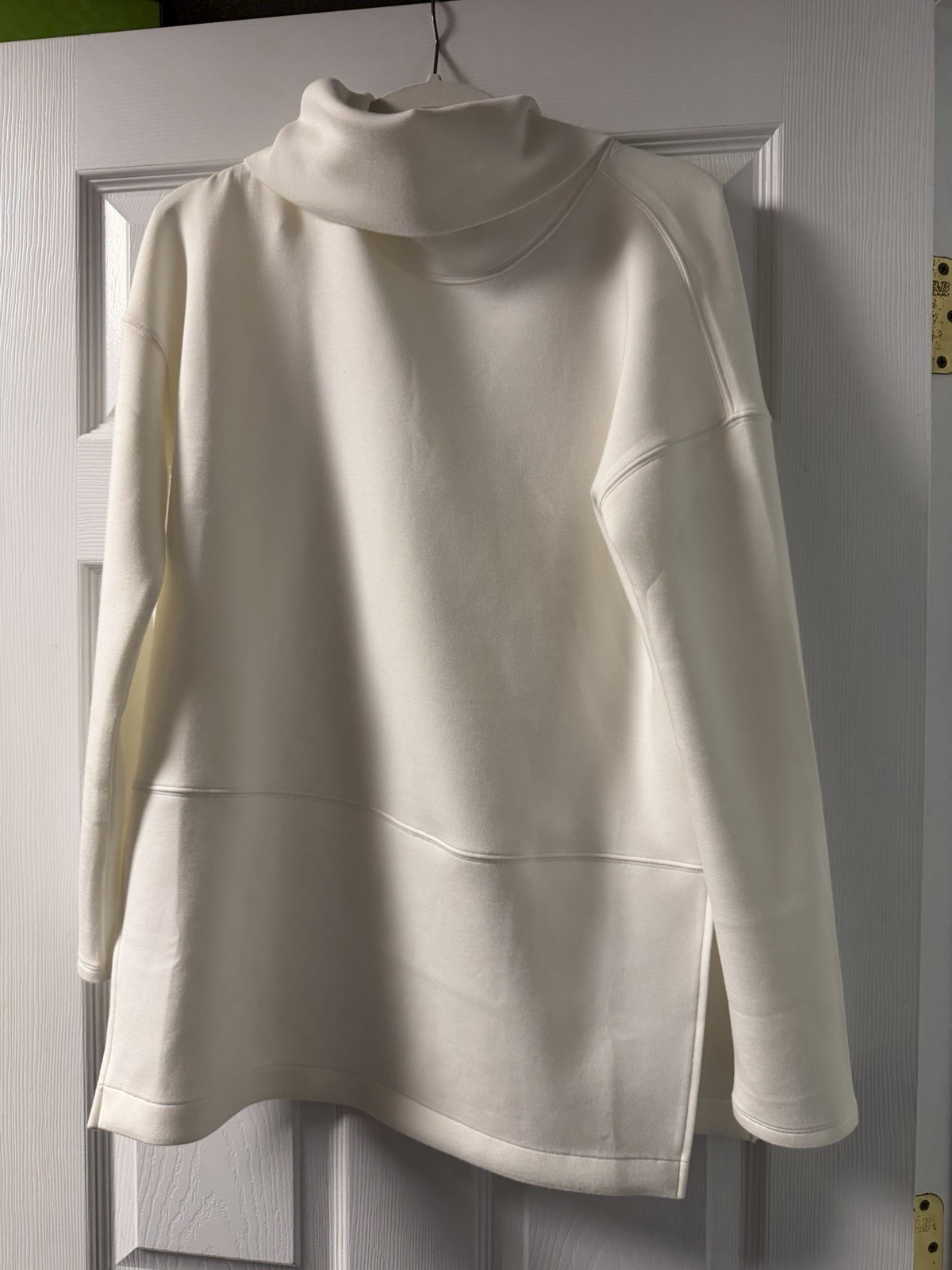 Spanx Air Air Essentials Turtleneck Tunic Top Size S White Oversized Loungewear