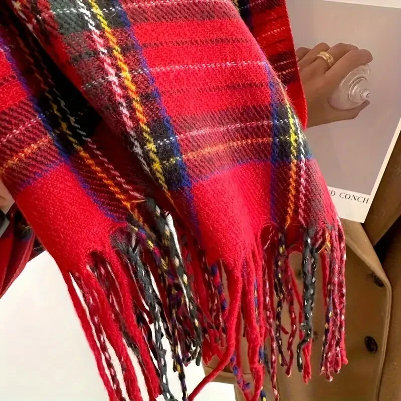 Plaid Tartan Pashmina Stole, Shawl Wrap – Scottish Highlands ✨New * Free Ship 👀