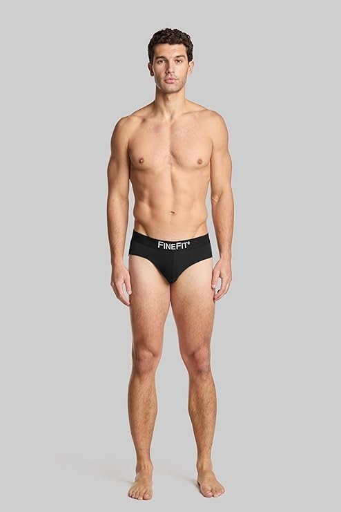 6 Pack Fine Fit Men Classic Briefs Cotton Brief Fit Underwear Solid Colors S-XL