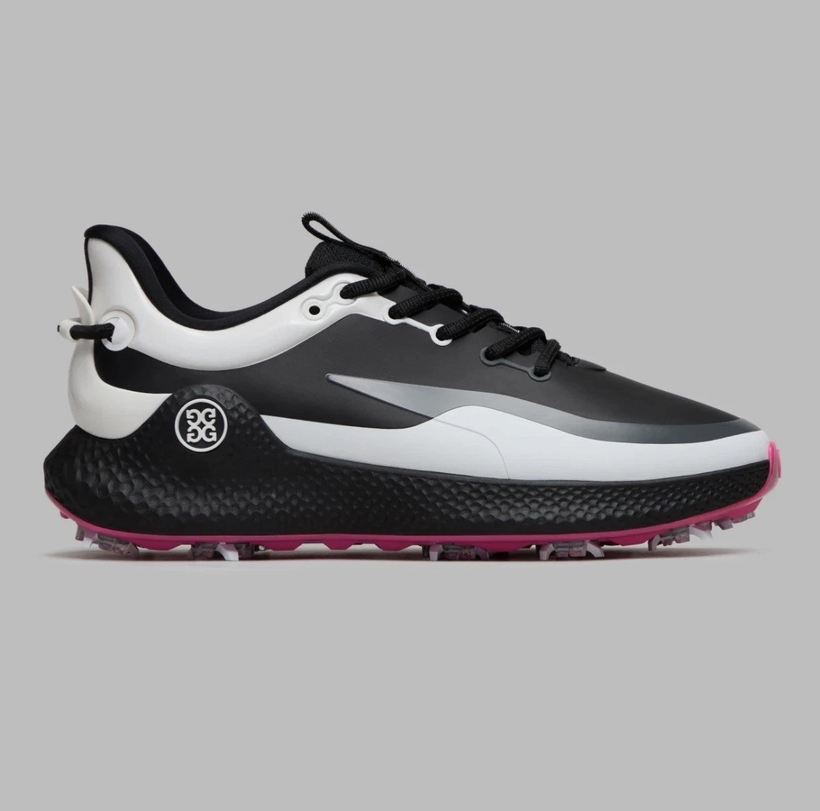 G/FORE MG4+ O2 G/LOCK Spiked Golf Shoe Sneaker ⛳️ US 8.5 ⛳️ Onyx Black Pink