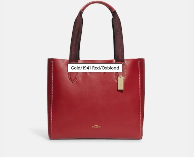 Coach Derby Tote, Oxblood Red, NWT, $350