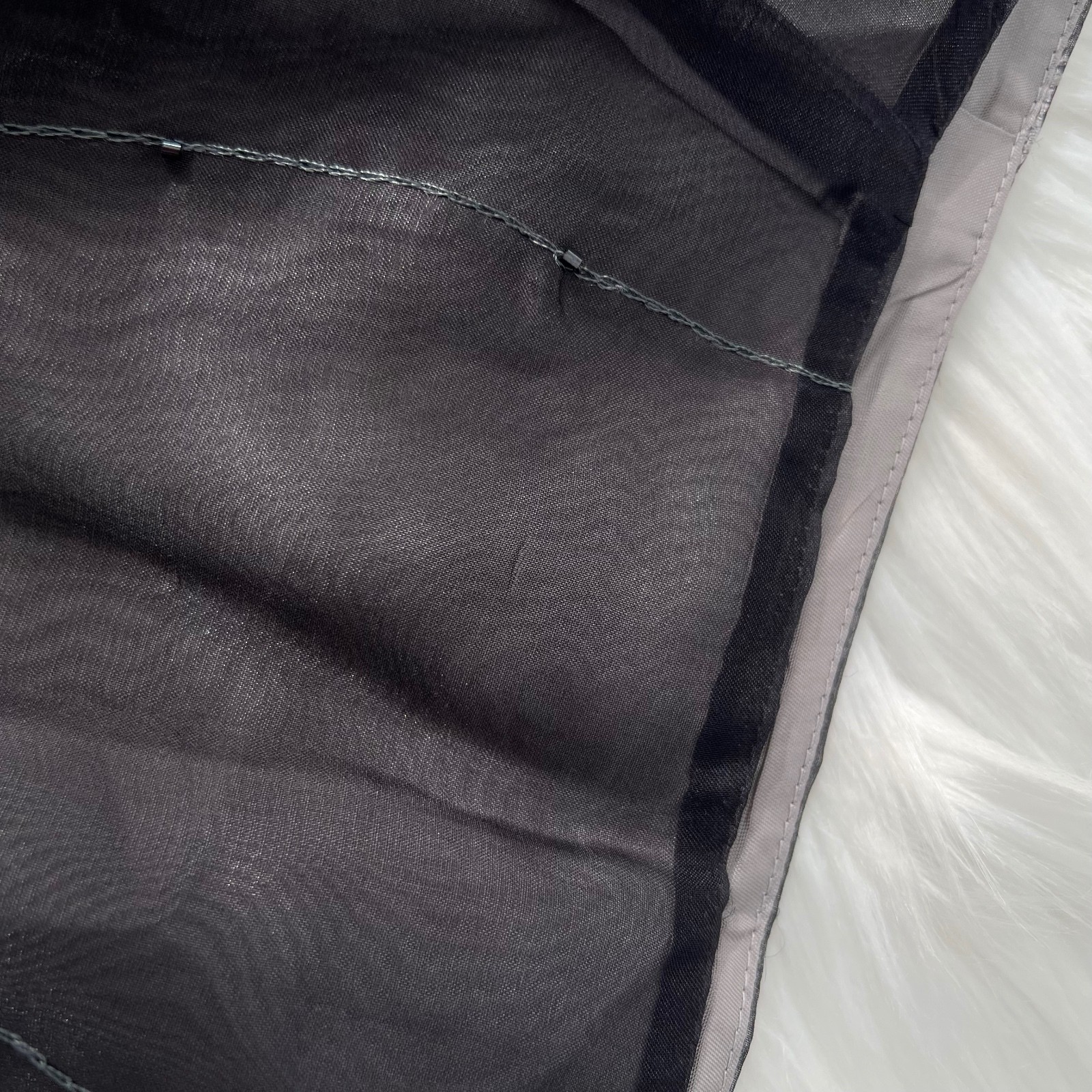 NWT Jacqueline Ferrar Gray Silk Beaded Midi Skirt Side Slit Lined Size 8