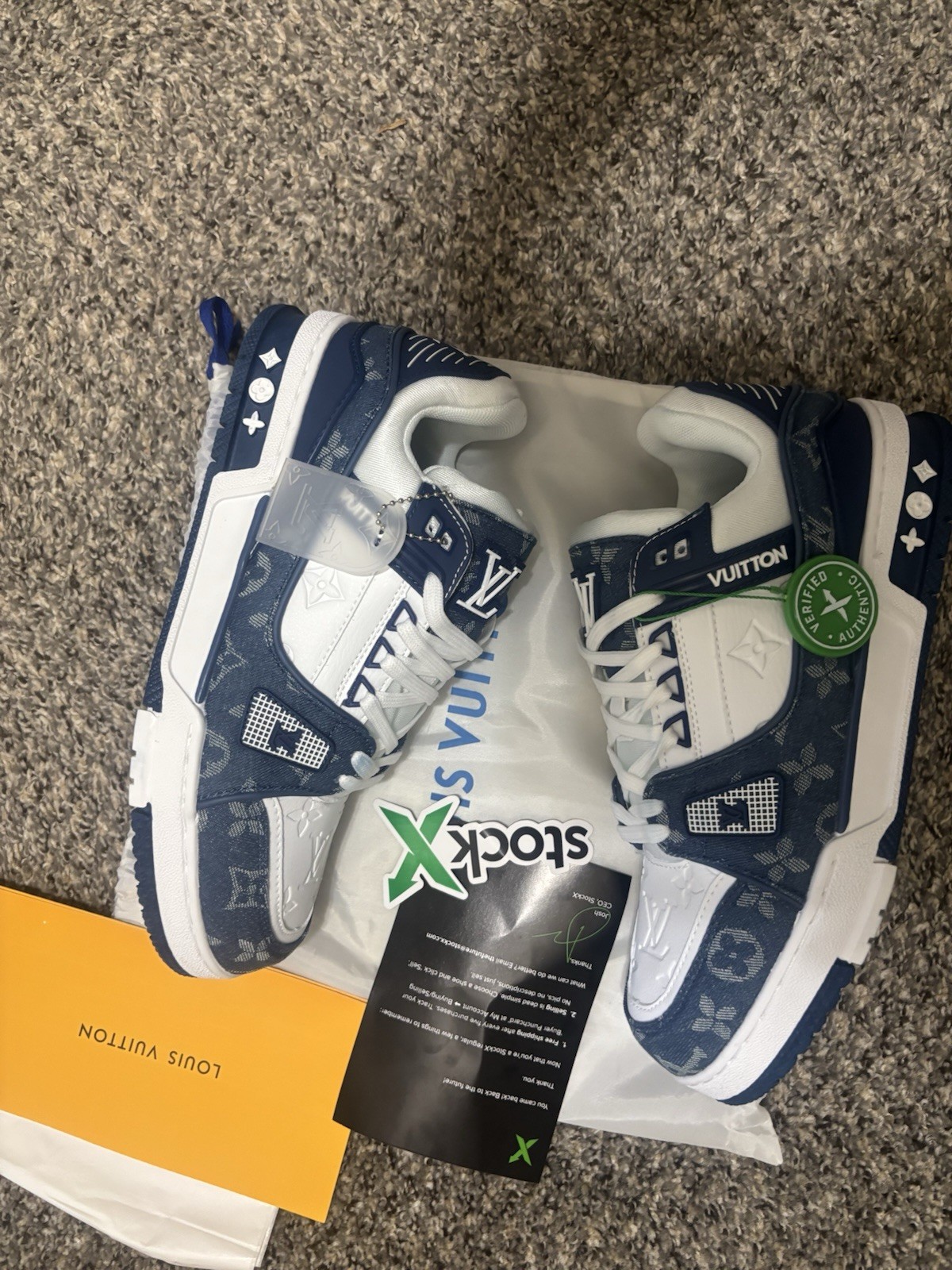 Size Louis Size(11 US) Vuitton Trainer Denim Monogram (Lightly Worn)