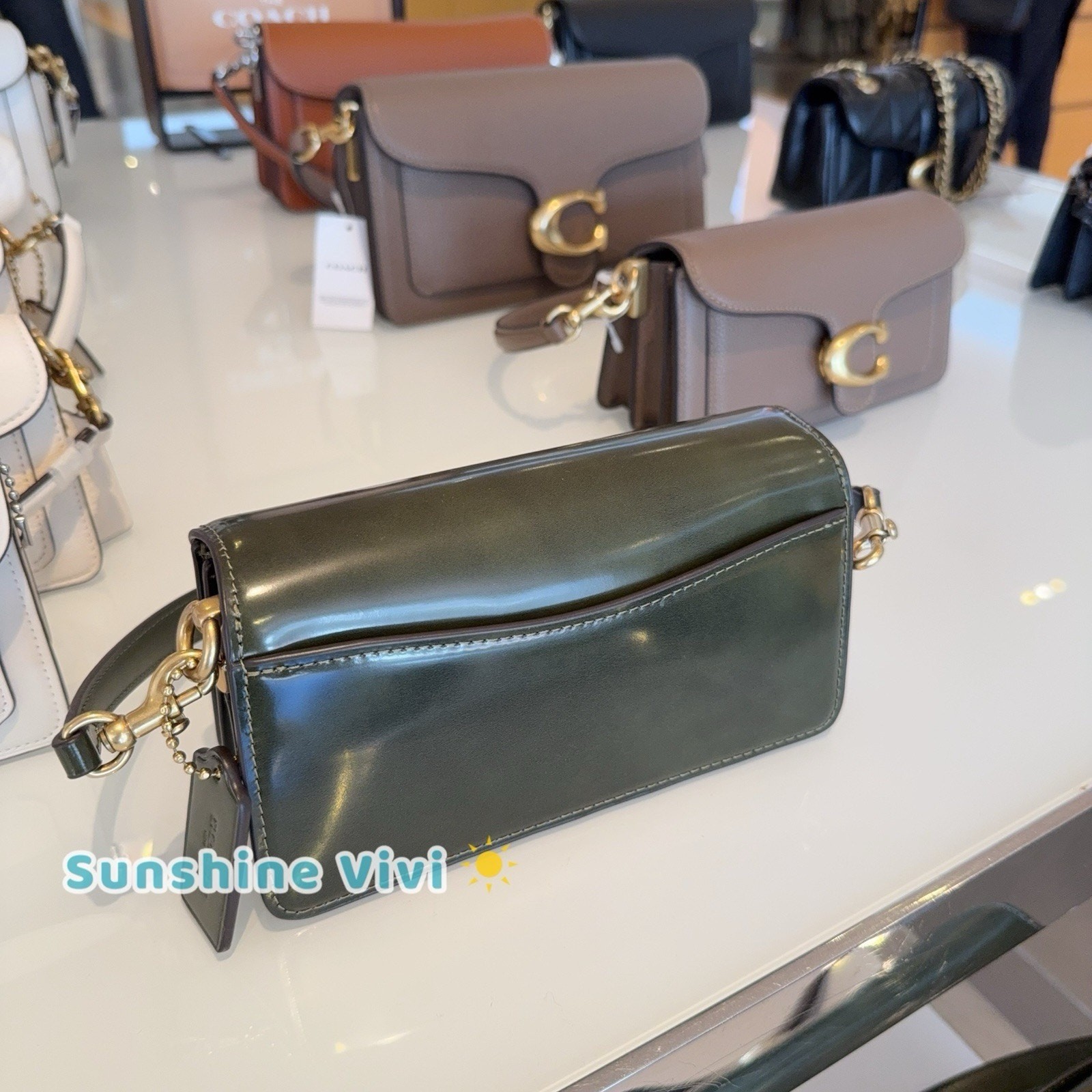 NWT COACH Tabby Shoulder Bag 20 Brass/Olive Leather CW632