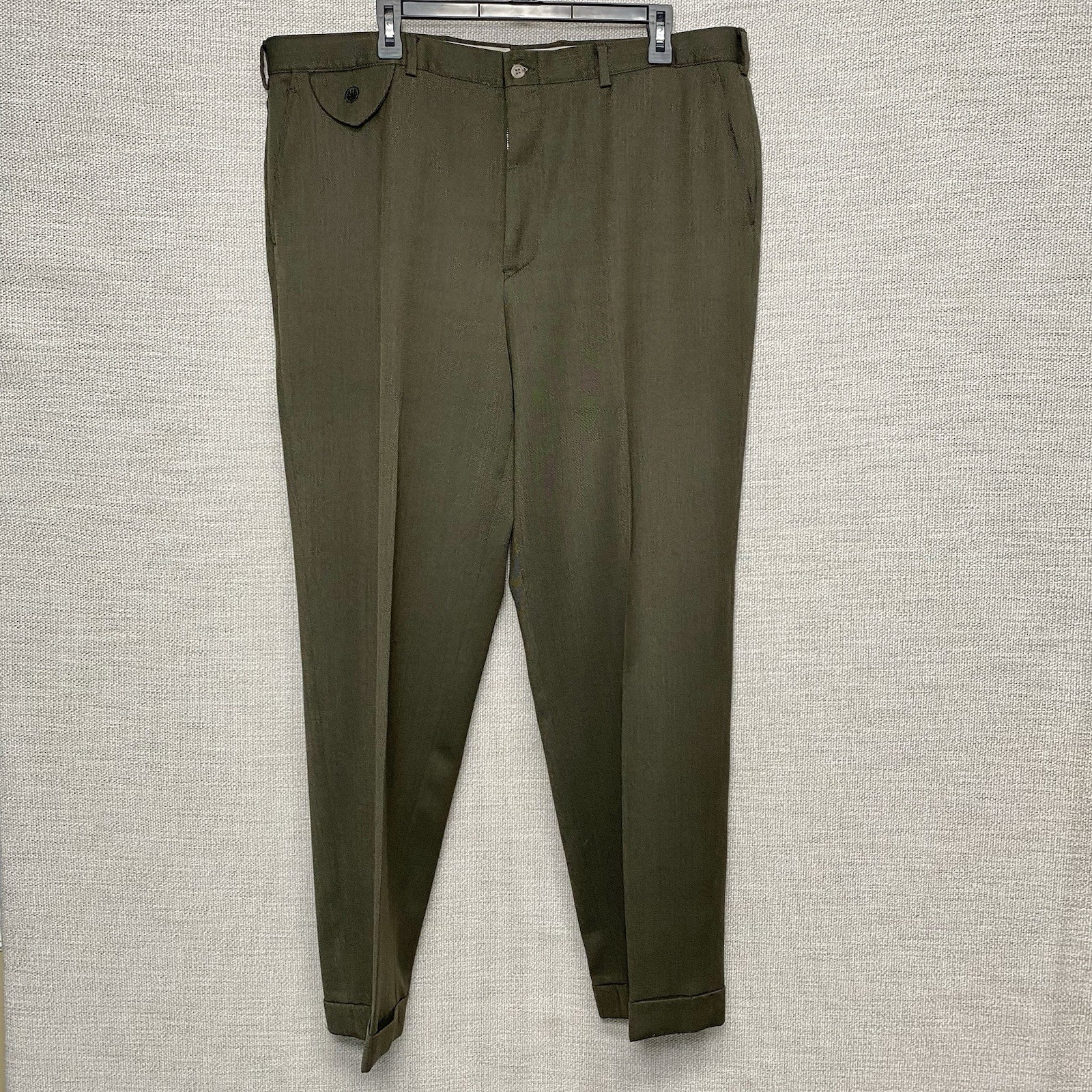 Beretta Whipcord Pants 40 (41×31.5 Cuffed) Wool Green Taupe Field Trousers
