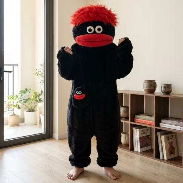 Cute Cartoon Muppet Lounge Wear Big Mouth Monster Holiday Costume Party Pajama