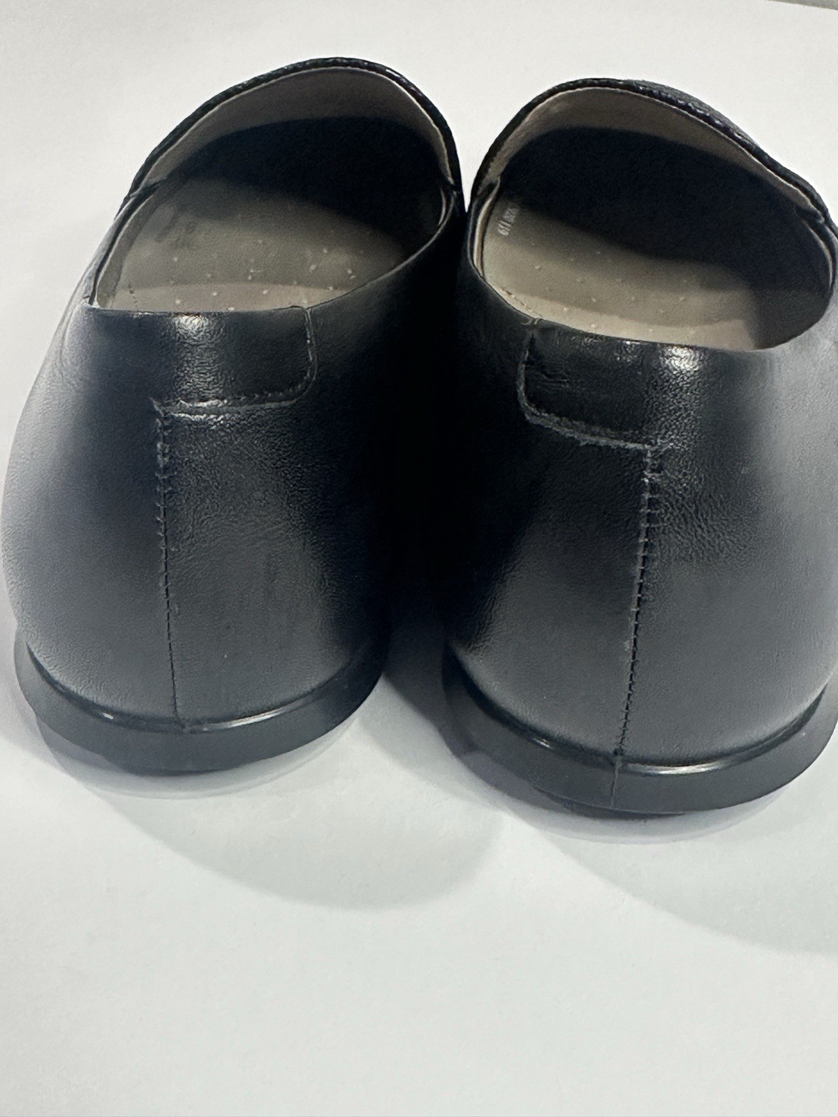 ECCO Touch Ballerina 2.0 Black Leather Snakeskin Flats Loafers Women 39 US 8-8.5