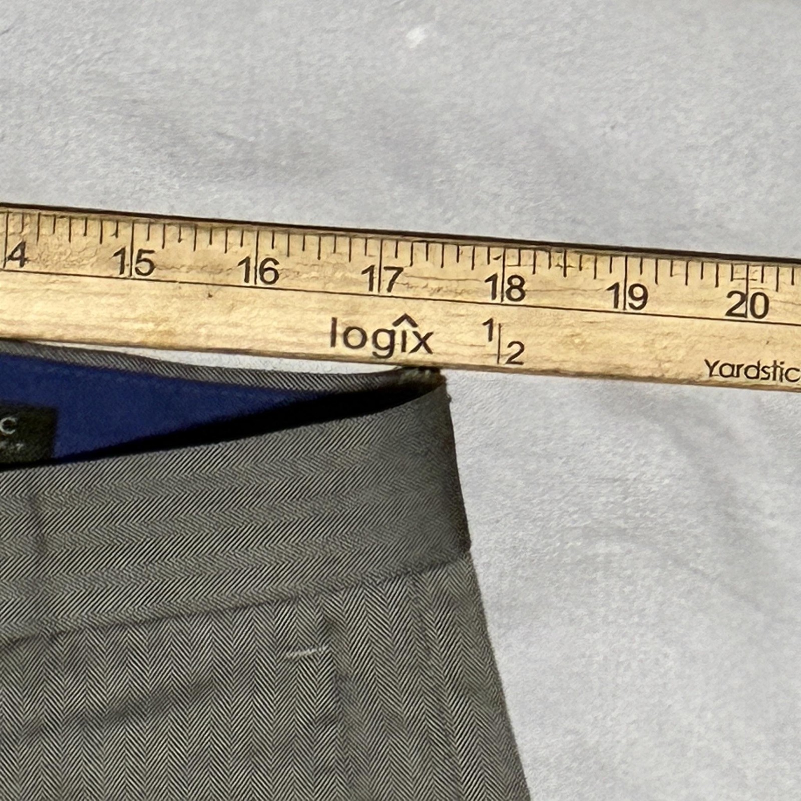 Banana Republic Pants Mens 34×34 Gray Herringbone Dress Slacks Lightweight Slim