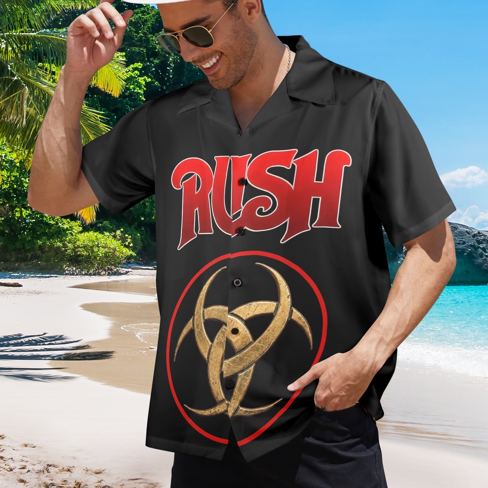 Rush Fifty Something Tour Hawaiian Shirt