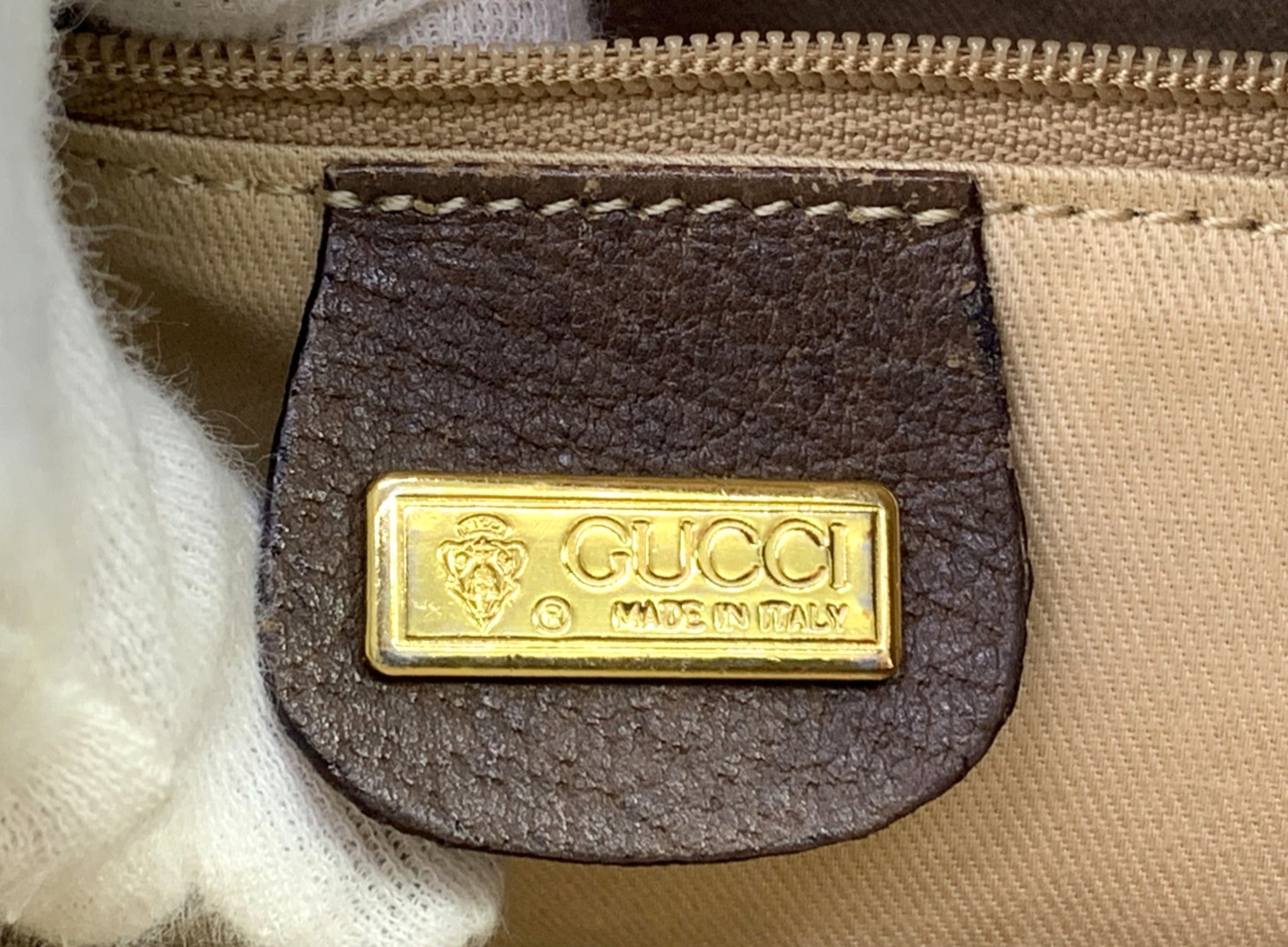 GUCCI VINTAGE Ophidia Shoulder Bag Web Stripe Logo Brown Classic Rare Authentic