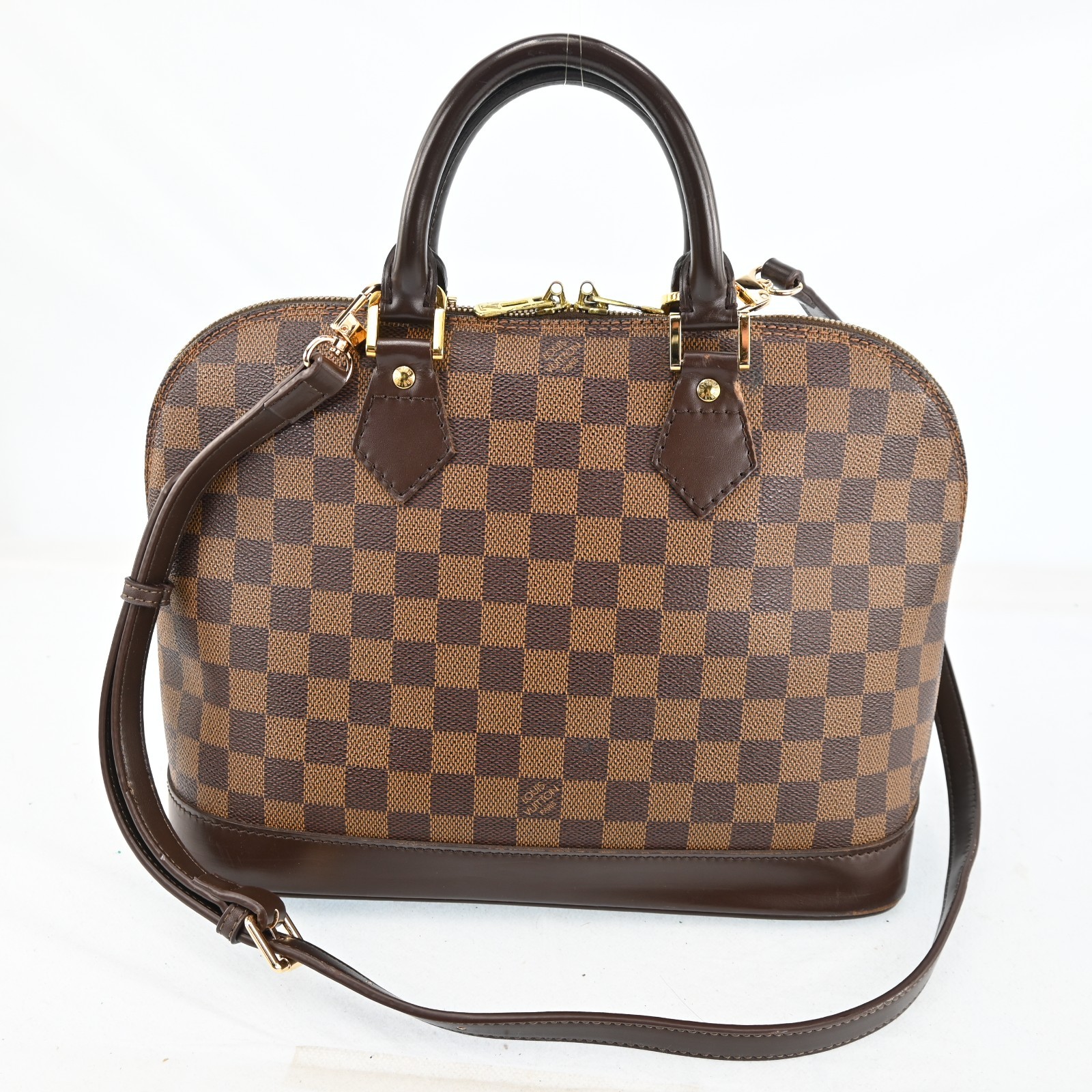 AUTH Louis Vuitton LV Hand Bag N51131 Alma Ebene Damier 4711251 N2785SA803