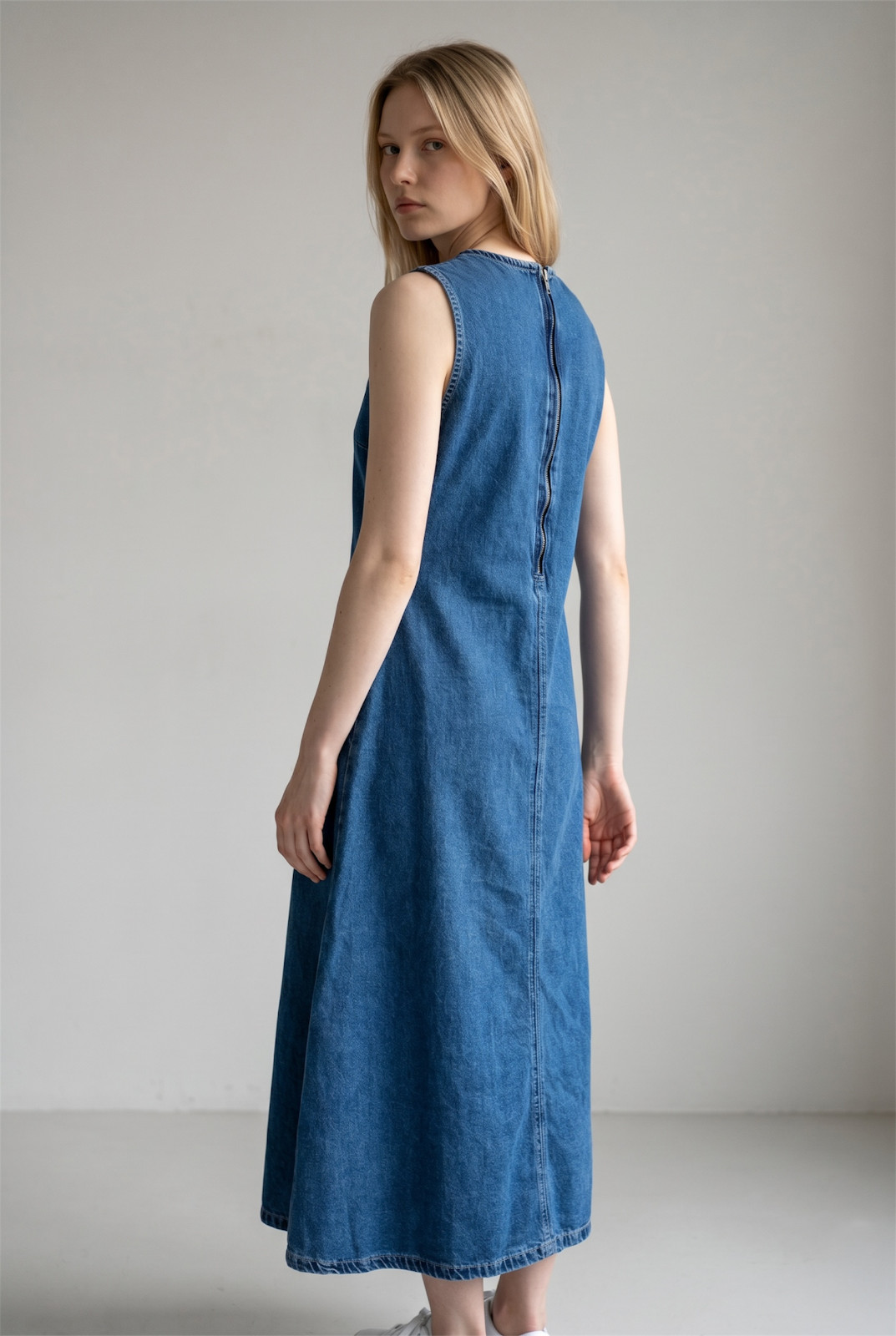 Sleeveless TU Denim Summer Cotton Blend Dress Size 8 – 22