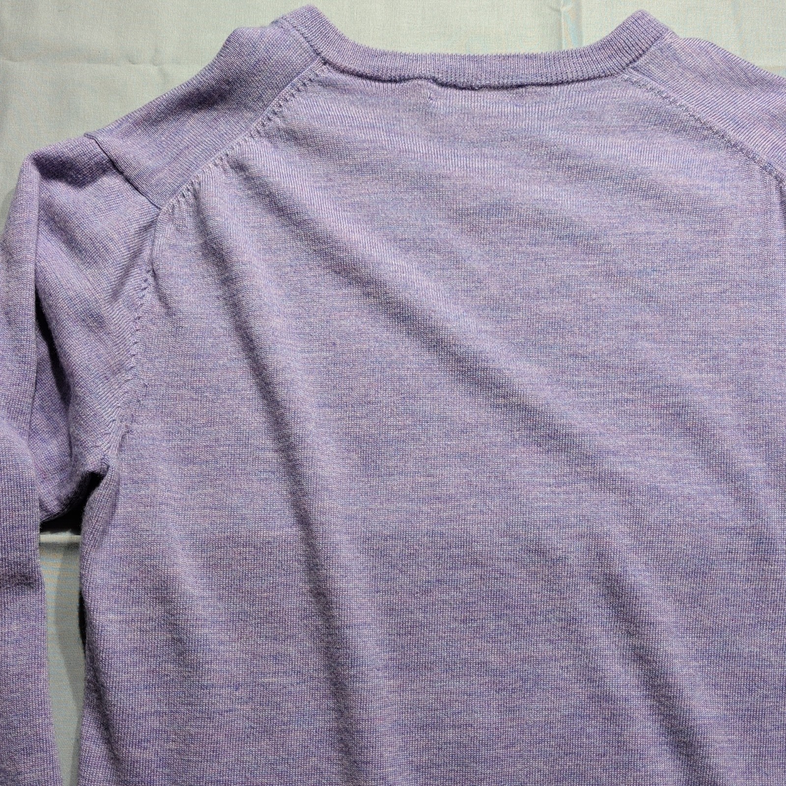 Hart Schaffner Marx Men Sweater Lavendar Size Medium 100% Fine Merino Wool