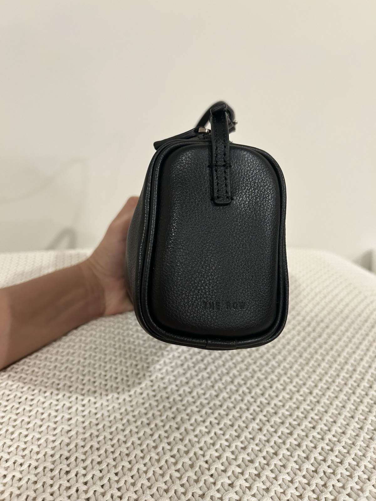 The Row Small Handbag Black with Silver Hardware
