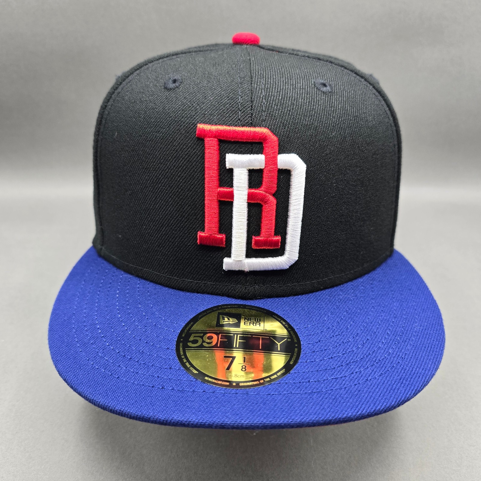 Dominican Republic Hat Cap Fitted 7 1/8 Black Blue National Baseball Team Adult