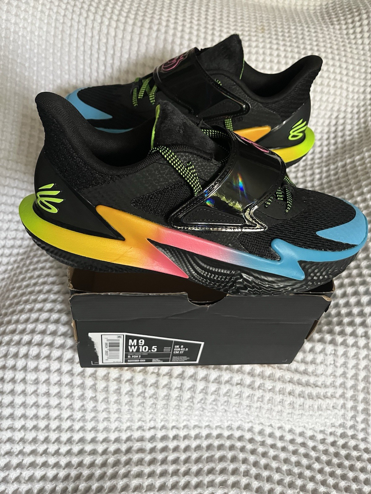 Unisex Under Armor Curry Fax 2Gamer Shoe M9 W10.5 New Missing Lid Box.