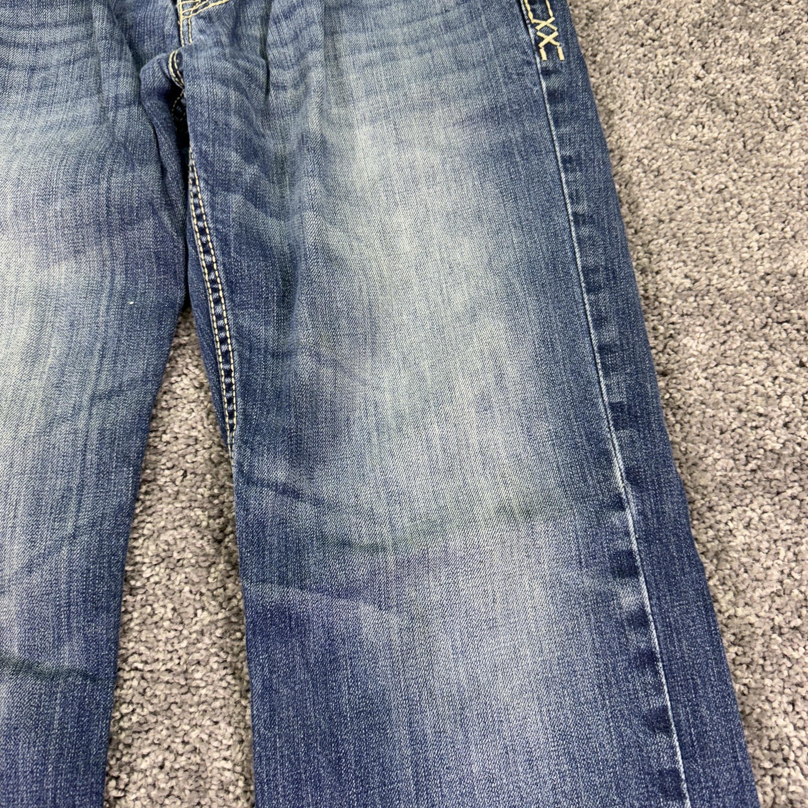 BKE Carter Jeans Mens 33×31 Blue Bootcut Denim Pockets Work Outdoor Logo Casual