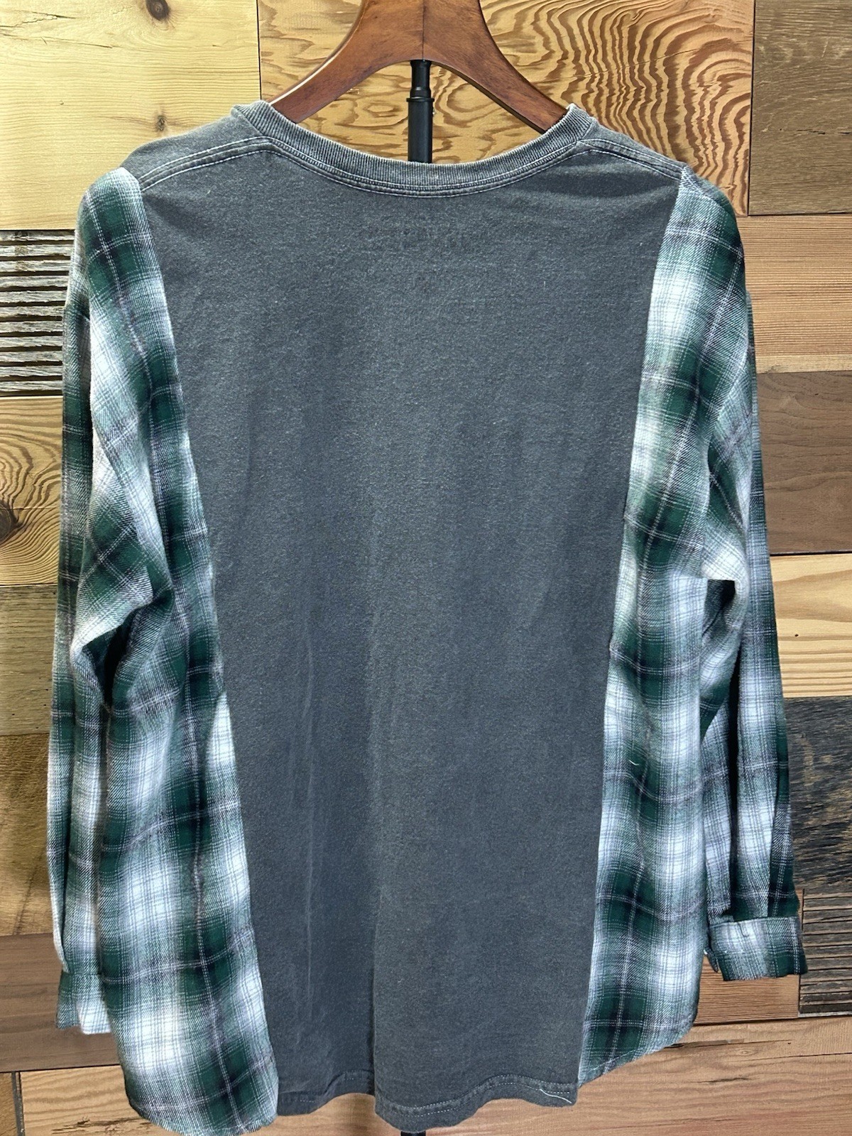 Custom Made Flannel/Johnny Cash Shirt Cowboy Boot Design Women’s Small