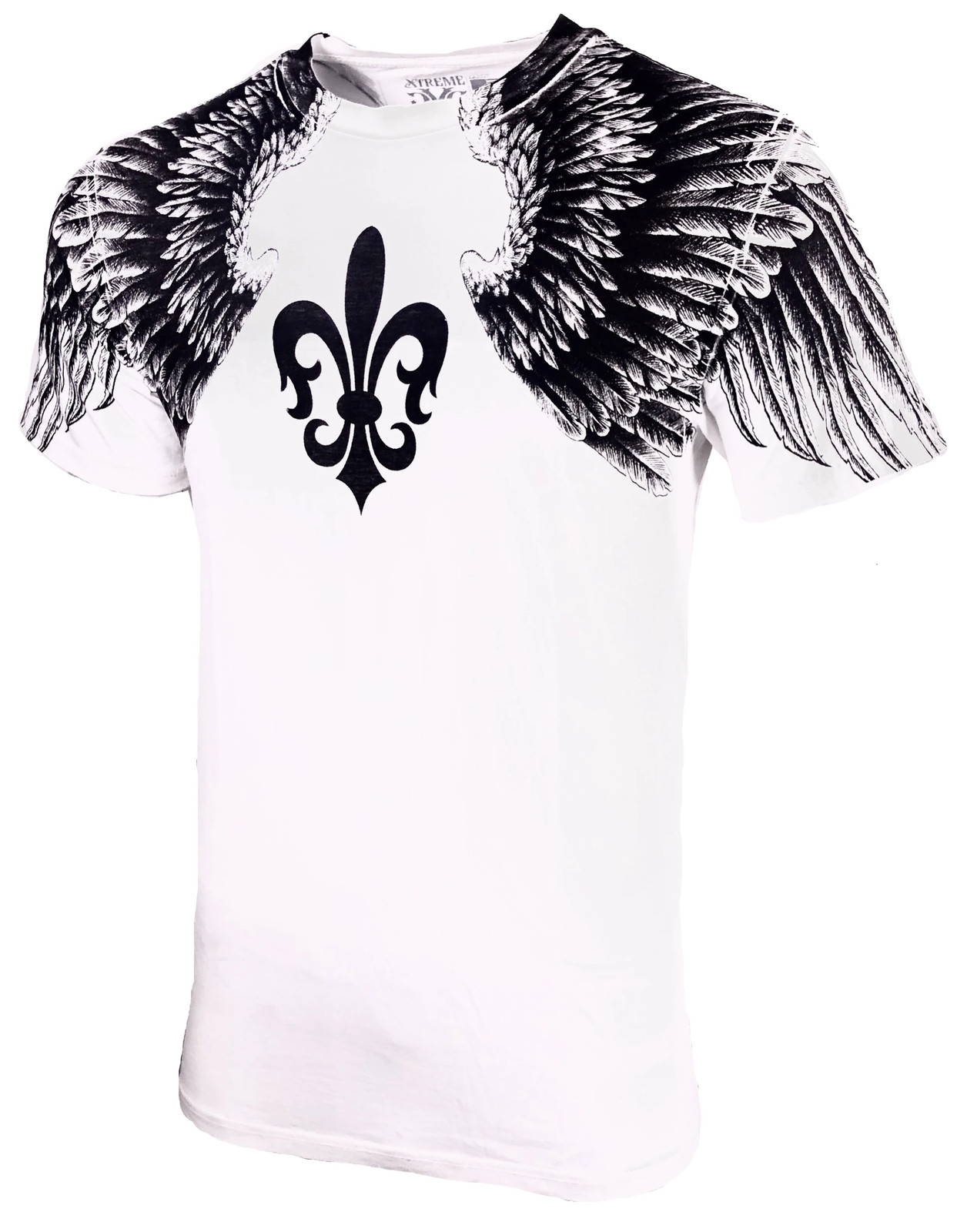 Xtreme Couture Affliction Men’s T-Shirt AEROSMITH WHITE Wings Biker Tattoo MMA