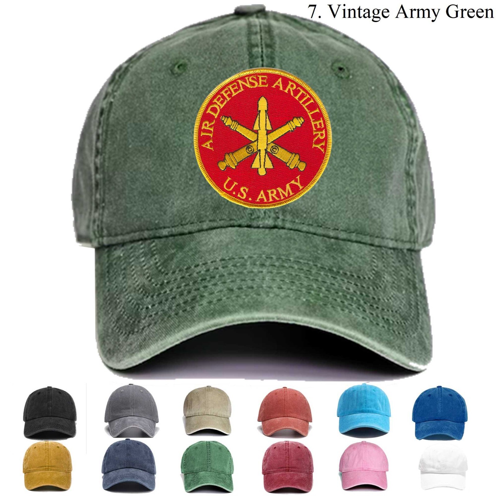 Embroidered Hat Air Defense Artillery, Veteran Cap, Trucker Hat, Baseball Cap