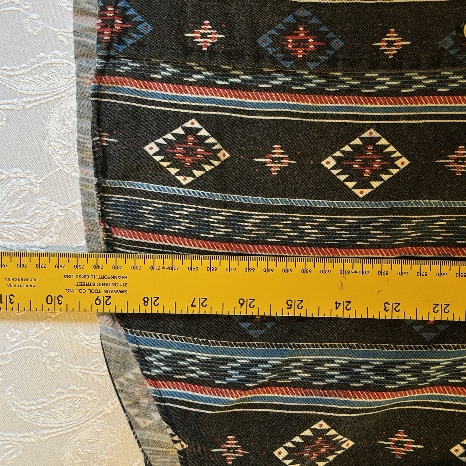 80s 90s RUDDOCK BROS Aztec Shirt Mens size Large short sleeve Western Cowboy USA