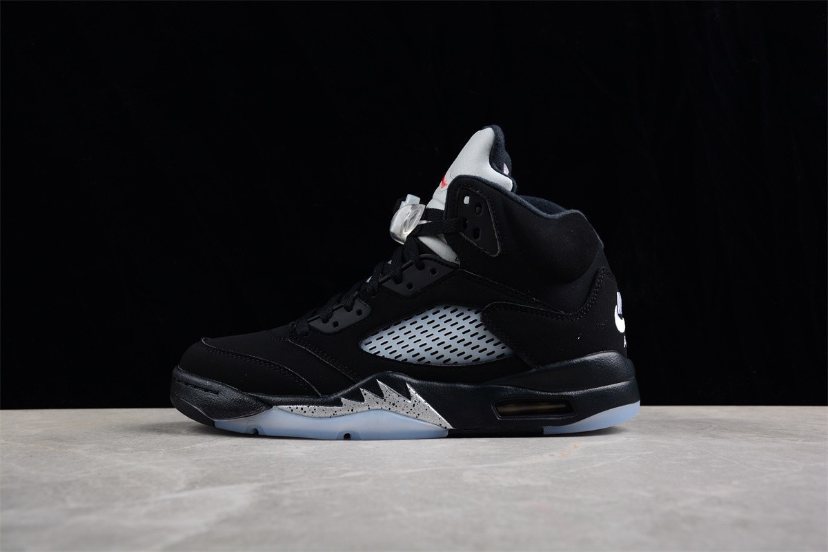 US7-12 Jordan 5 Retro Black Metallic Reimagined High Top Men’s Basketball Shoes
