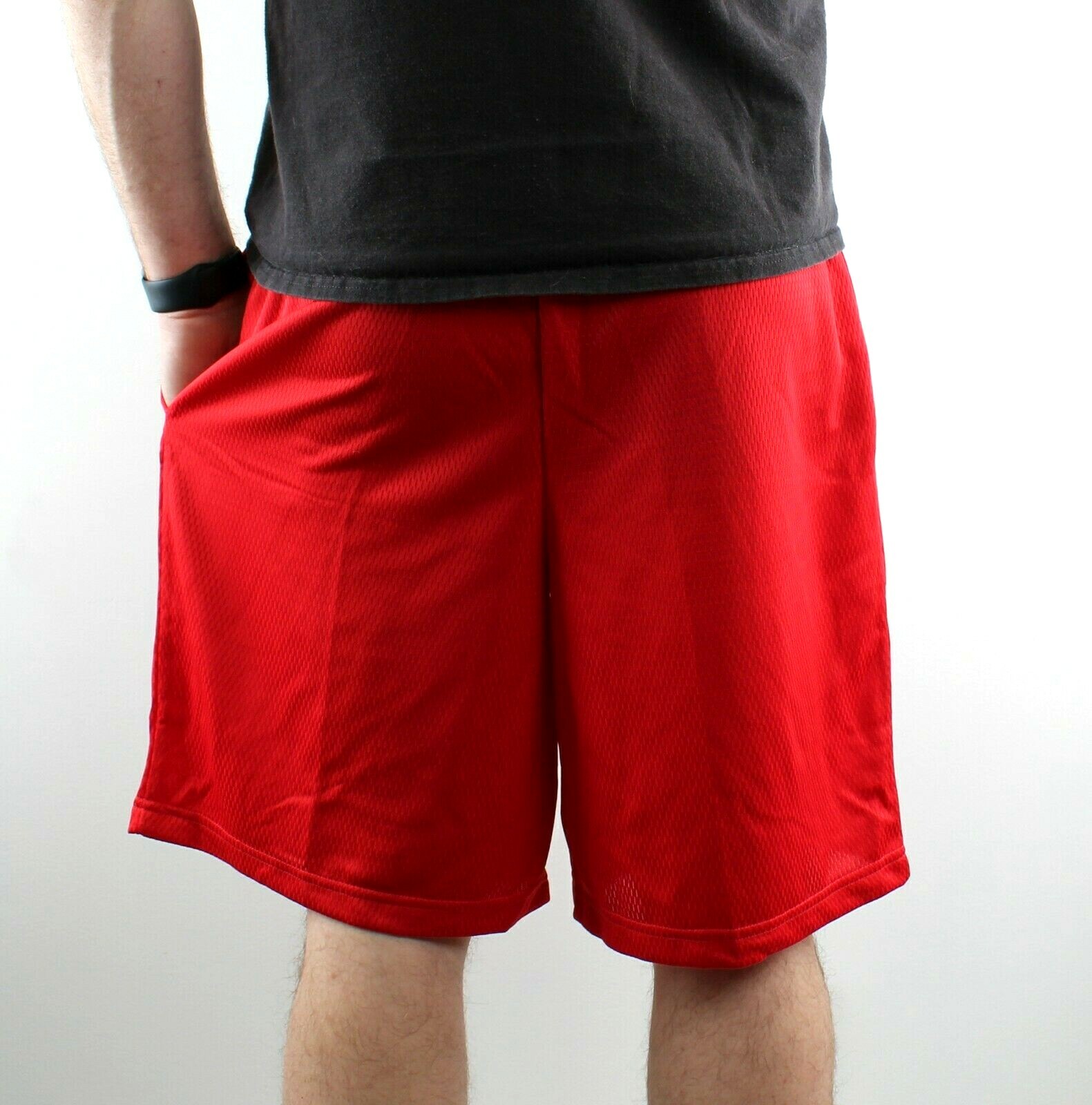 Men’s Gym Basketball Shorts Athletic Workout Active Mesh Short with 2 Pockets