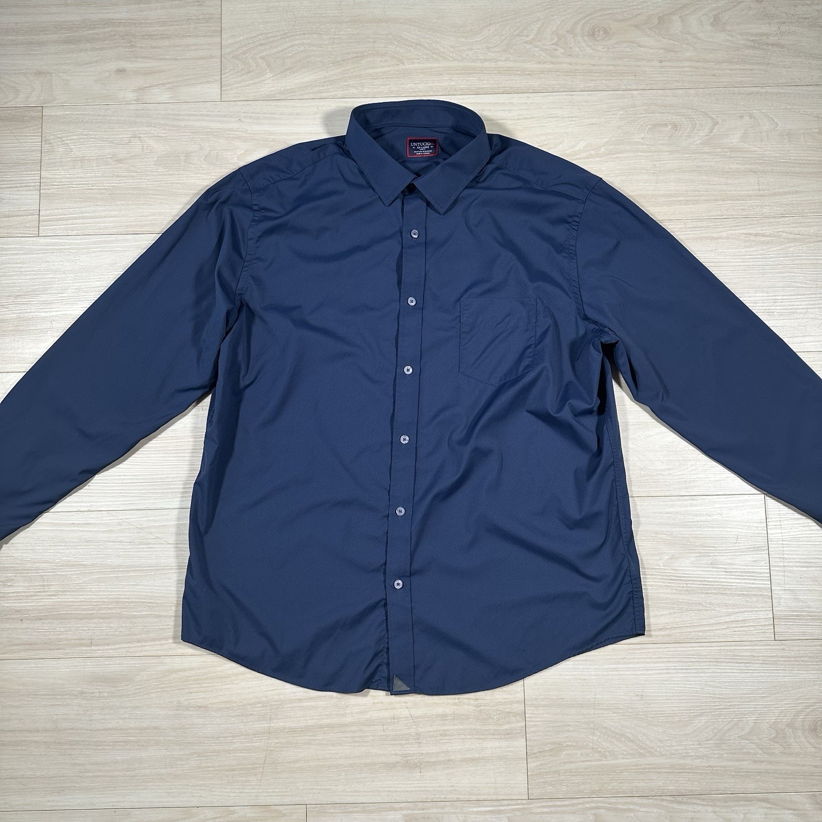 Untuckit Slim Fit Shirt mens 2XL Button Up Stretch Nylon Elastane Performance