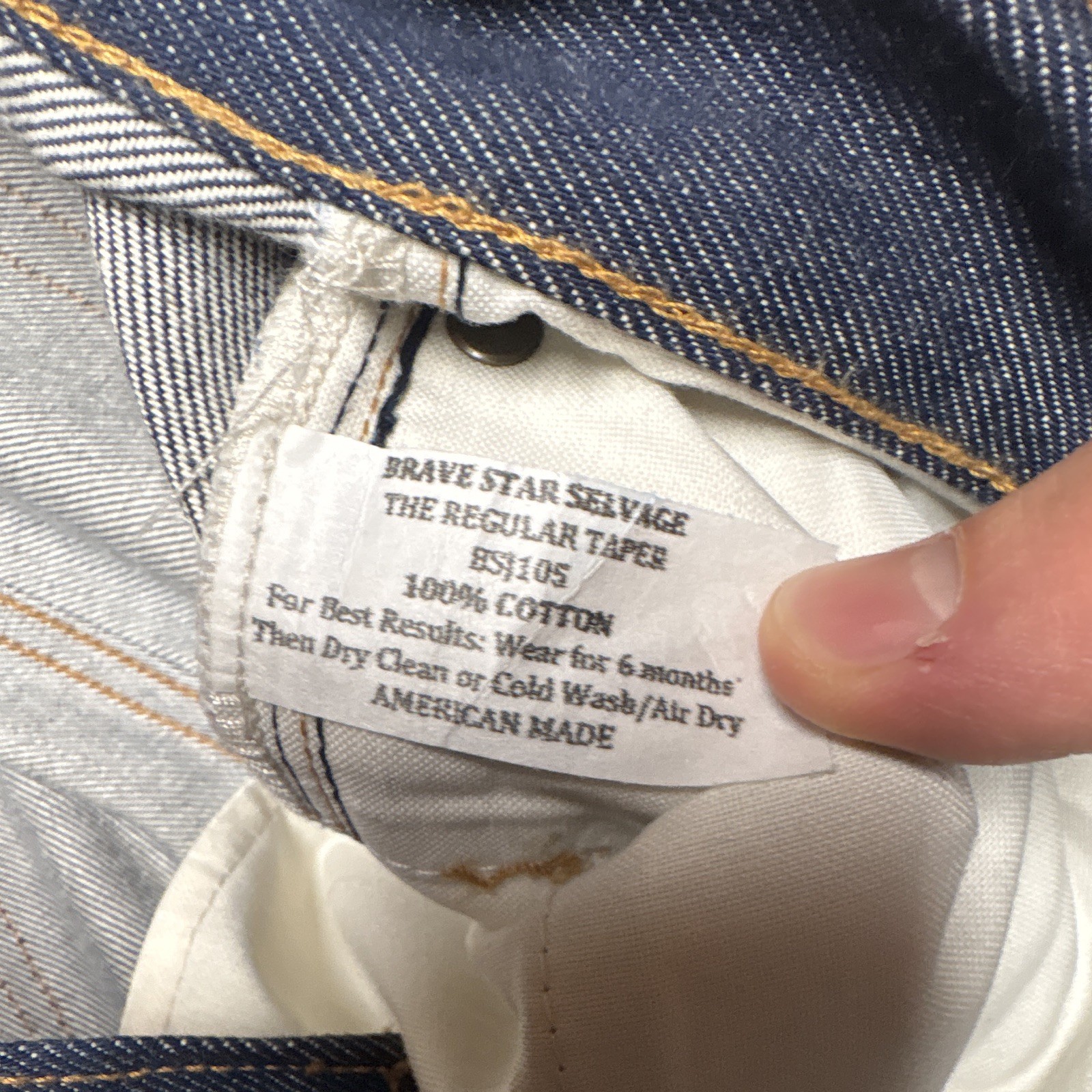 Brave Star “Golden Handshake” Selvedge Men’s Regular Taper