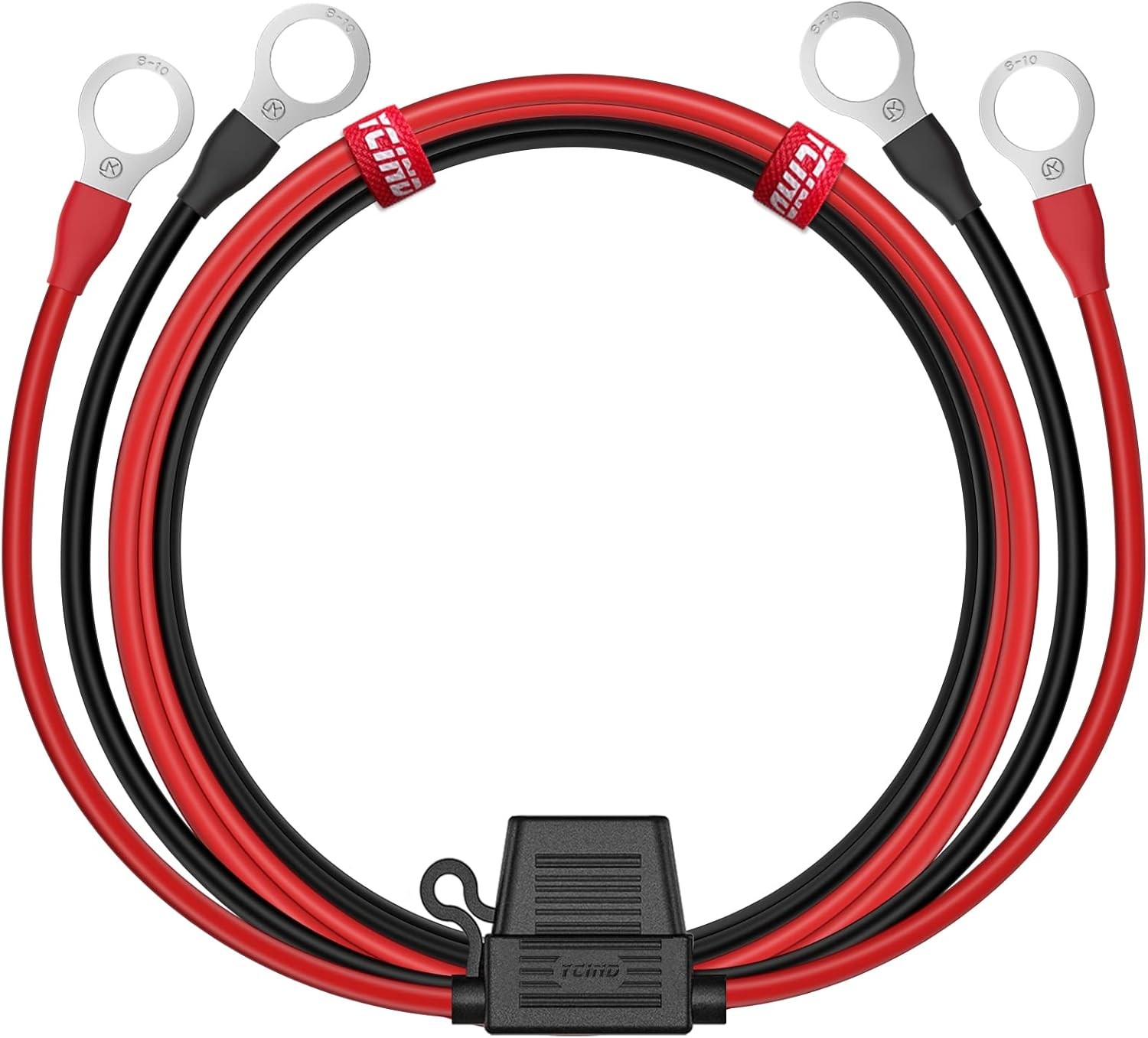 3/8″ Ring Eyelet Terminal Battery Boost Cable Heavy-Duty 30A Fuse 12 Size: 3FT