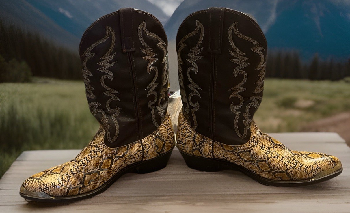 Laredo Monty 68068 Python Snake Skin Boots Western Cowboy Sz 10 1/2EW