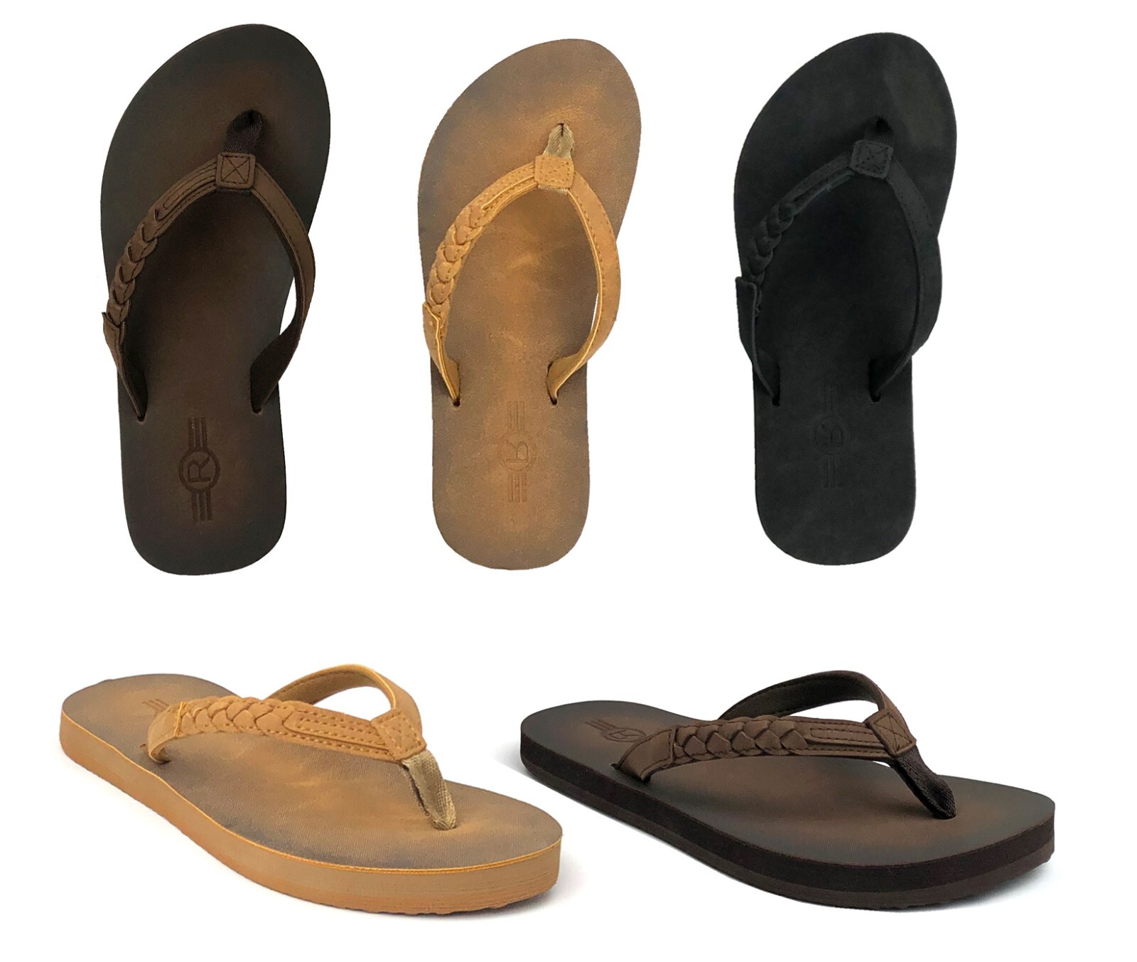 WHOLESALE LOT 24 Pairs Women’s Braided Classic Beach Sandal (SurferGirl)