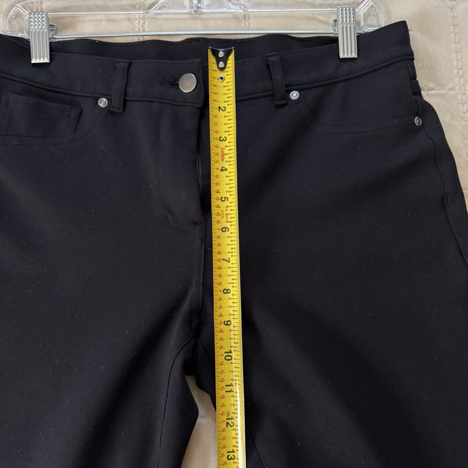 Thompson Women’s Black Slim Skinny Pants Stretch Pockets Mid Rise 26 Inseam