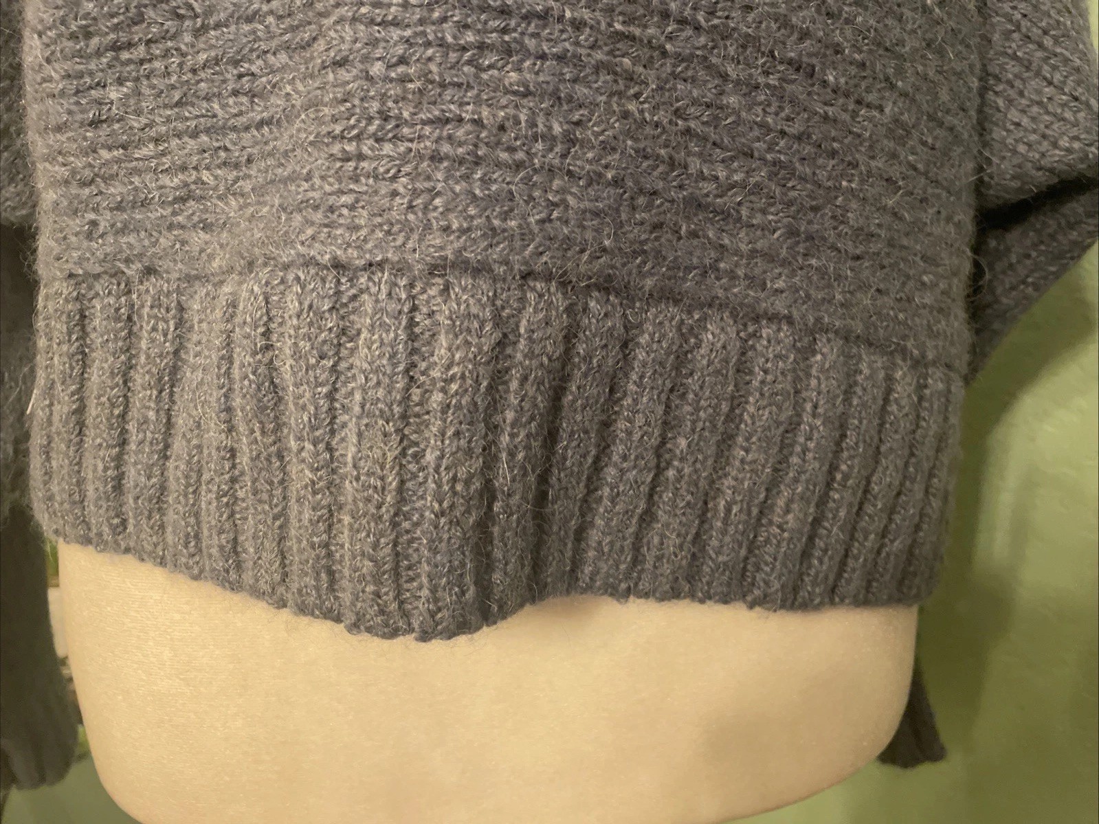 The Group Babaton Day Off Sweater Oversized Crewneck 100% Alpaca Blue XXS NWT